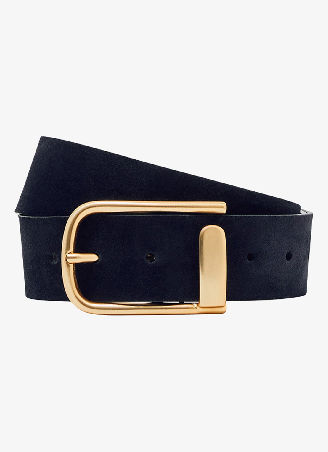 Reiss Iyla riem van leer  - detail 2 donkerblauw