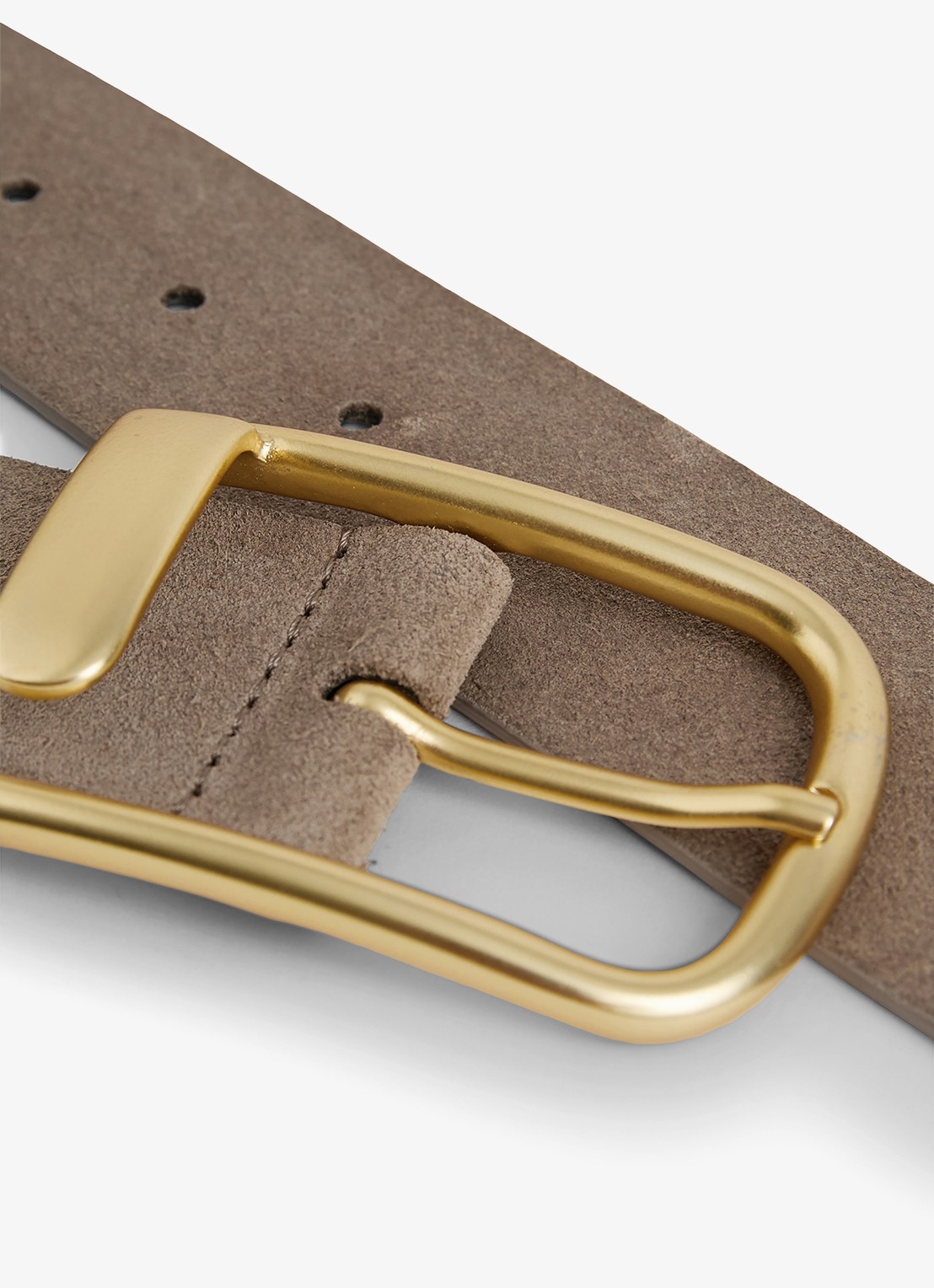 Reiss Iyla riem van leer  - detail 3 donkerbeige