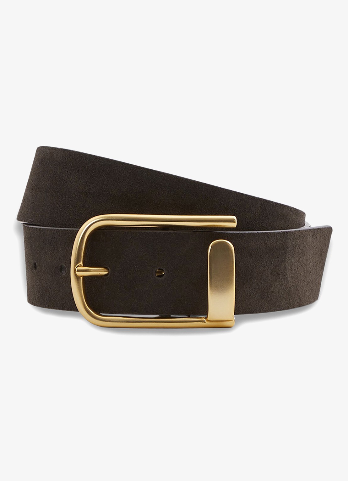 Reiss Iyla riem van leer - voorkant 7 chocoladebruin