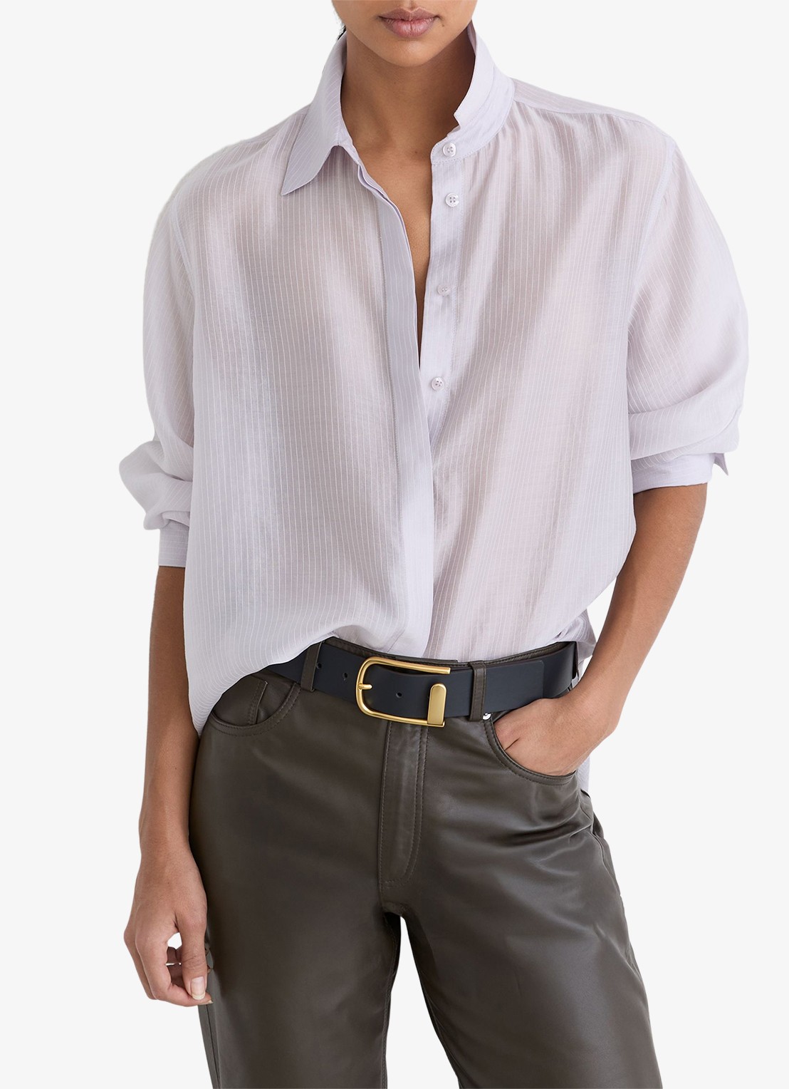 Reiss Iyla riem van suède - detail 3 donkerblauw