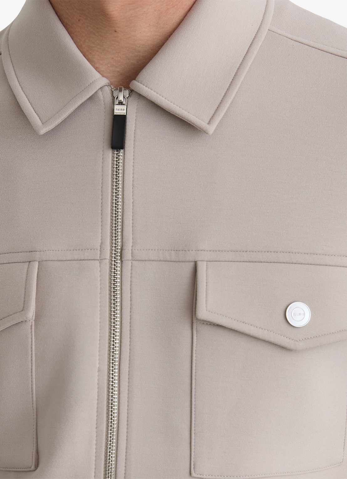 Reiss Jack met borstzakken - detail 5 beige