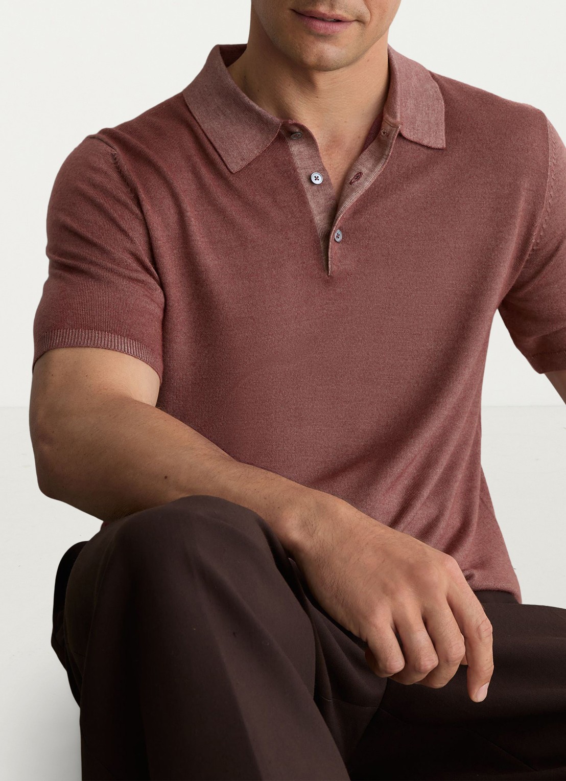 Reiss Jackdaw regular fit polo met strucuur - detail 2 rose pink / roze