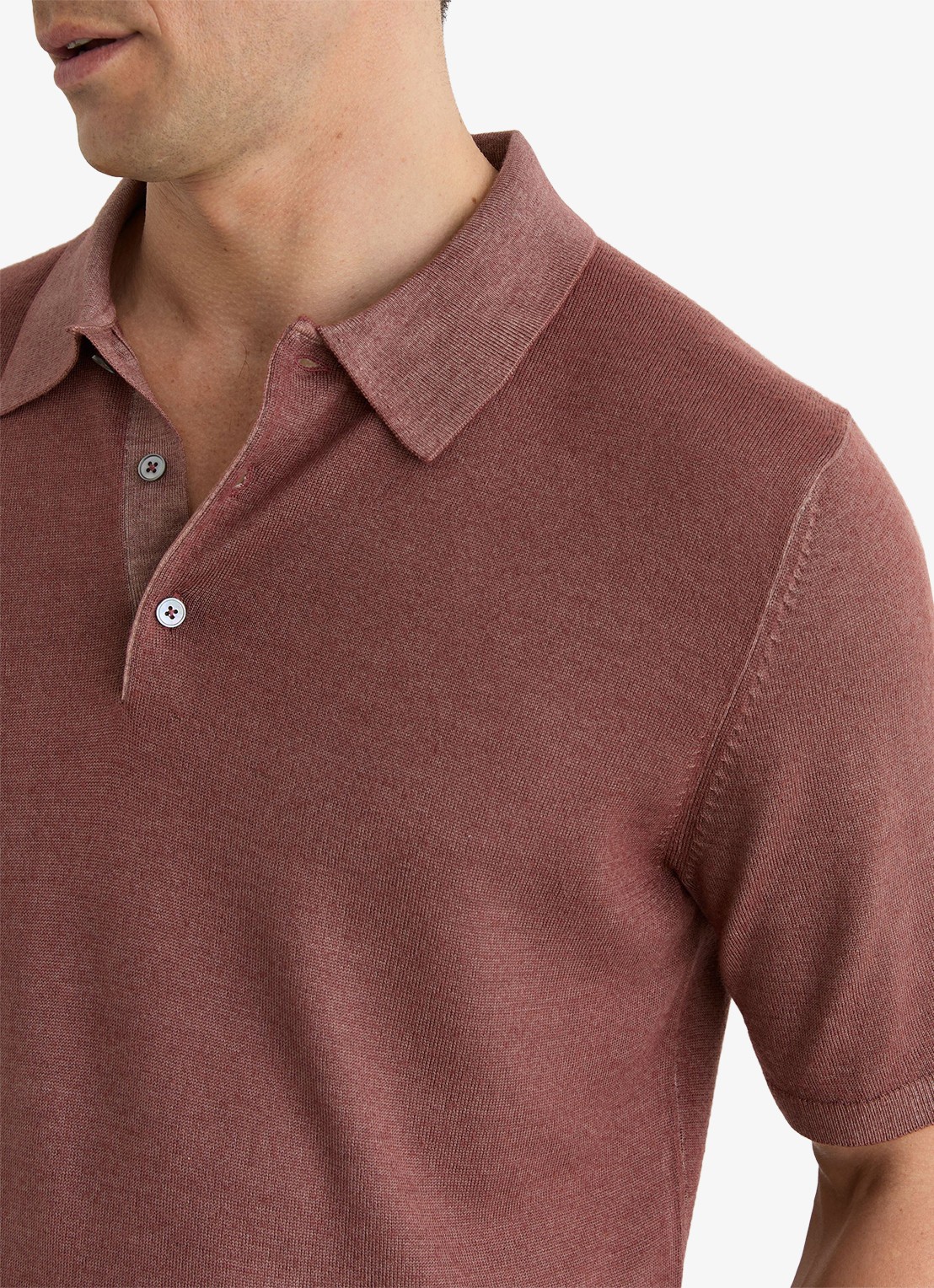 Reiss Jackdaw regular fit polo met strucuur - detail 3 rose pink / roze