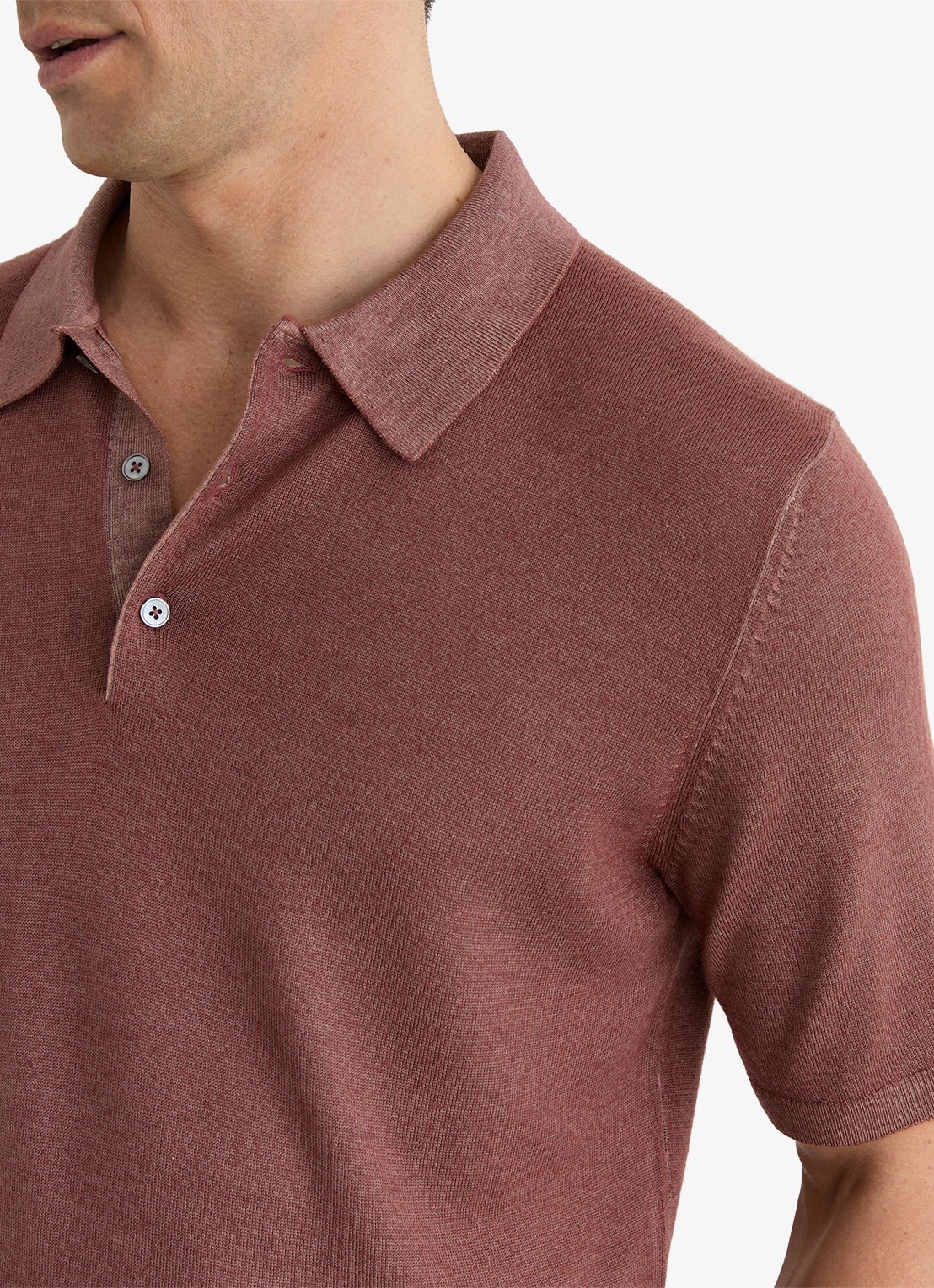 Reiss Jackdaw regular fit polo met strucuur - detail 6 rose pink / roze