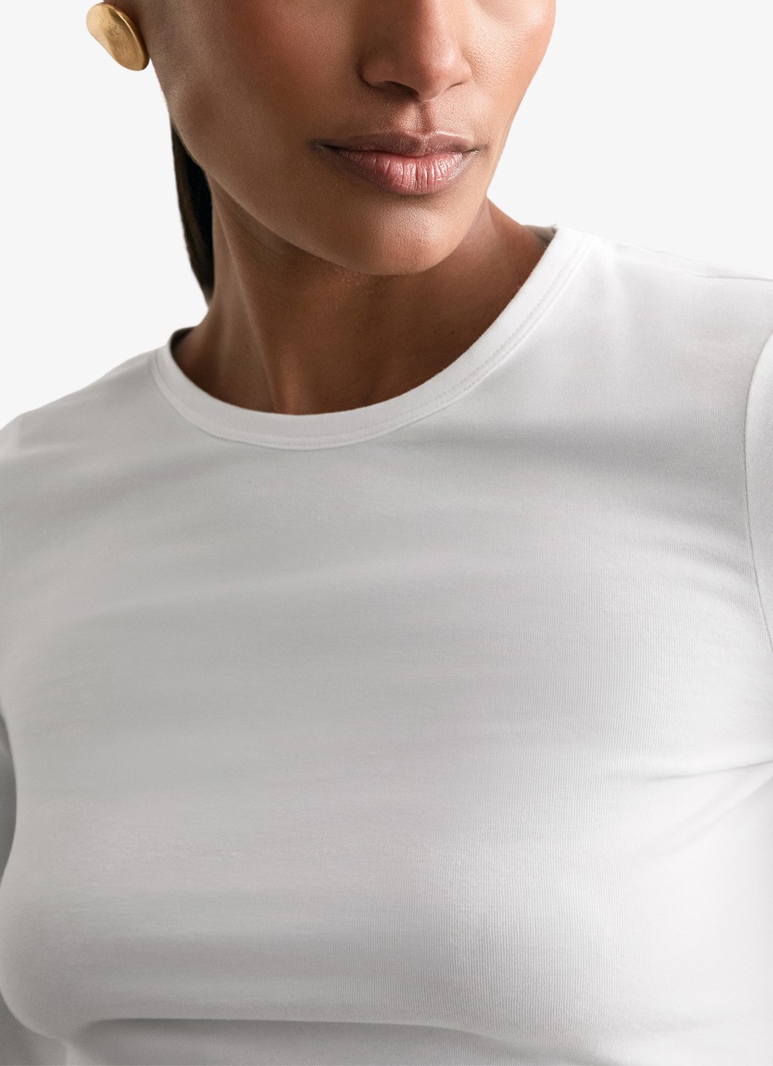 Reiss Jada longsleeve met ronde hals - detail 4 wit