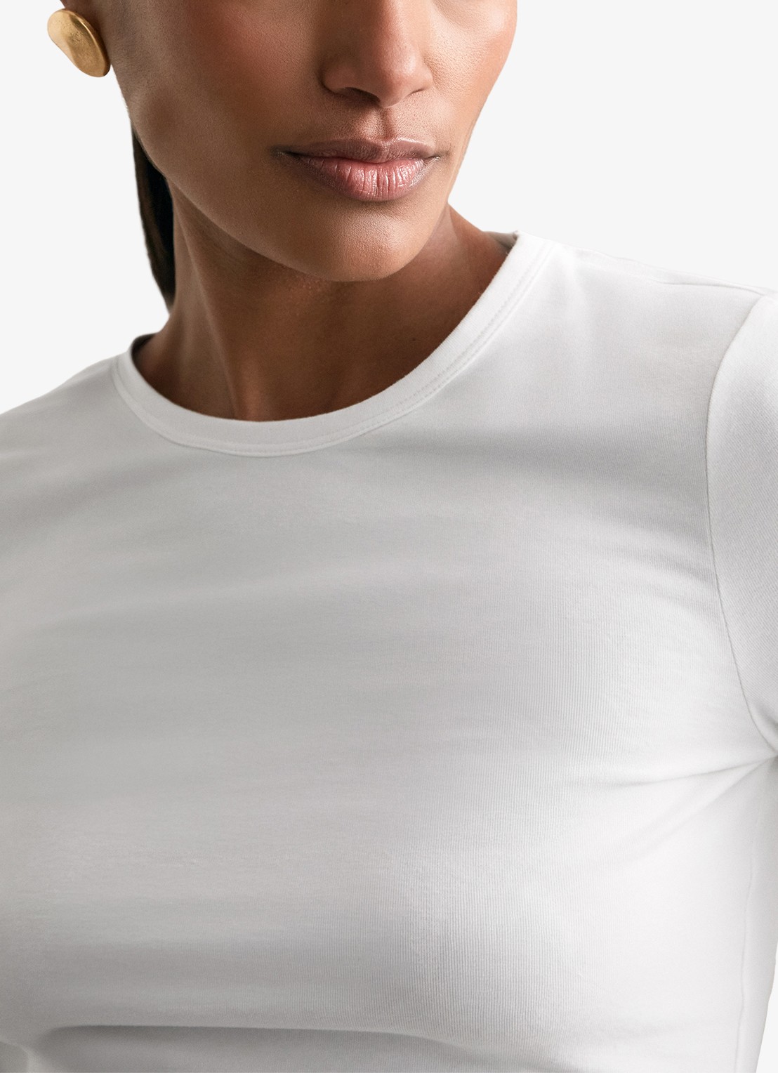 Reiss Jada longsleeve met ronde hals - detail 5 wit