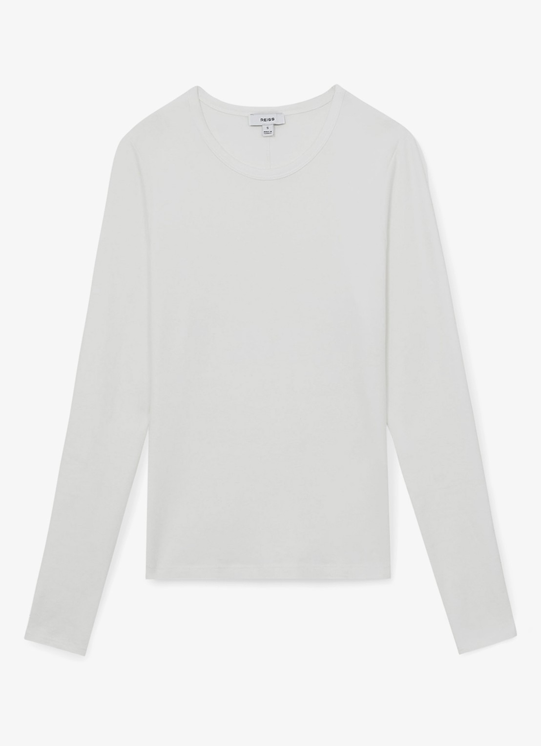 Reiss Jada longsleeve met ronde hals - voorkant wit