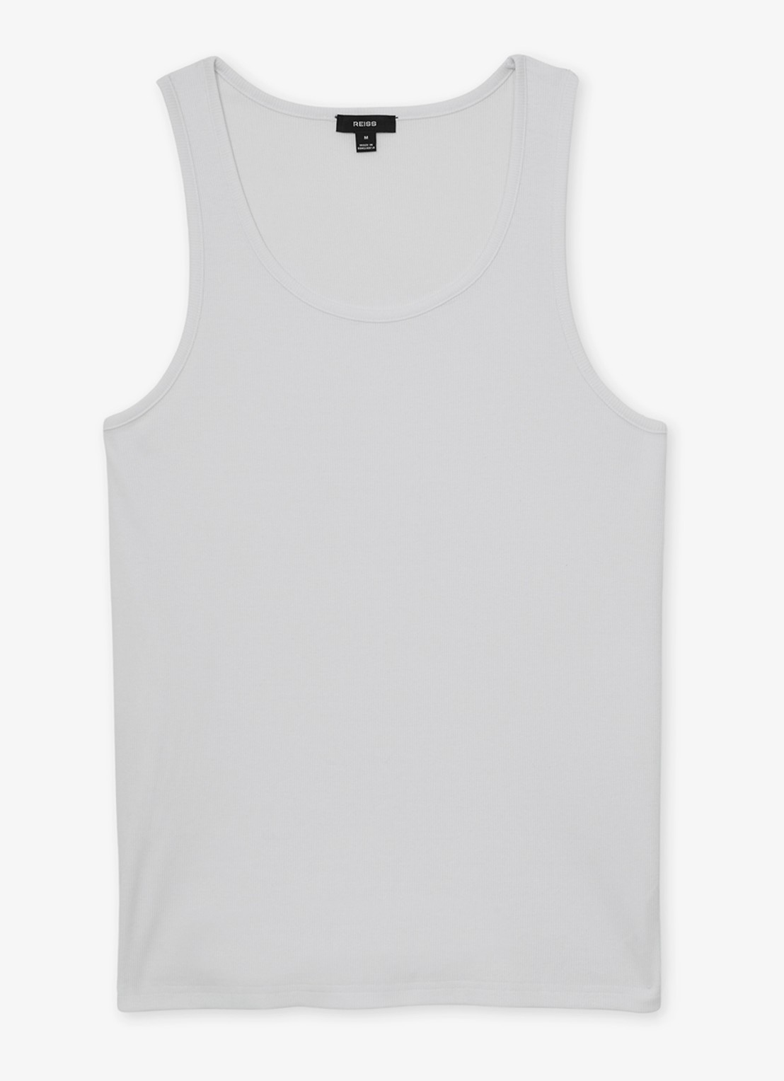 Reiss Jaden singlet met ronde hals  - voorkant 2 white / wit