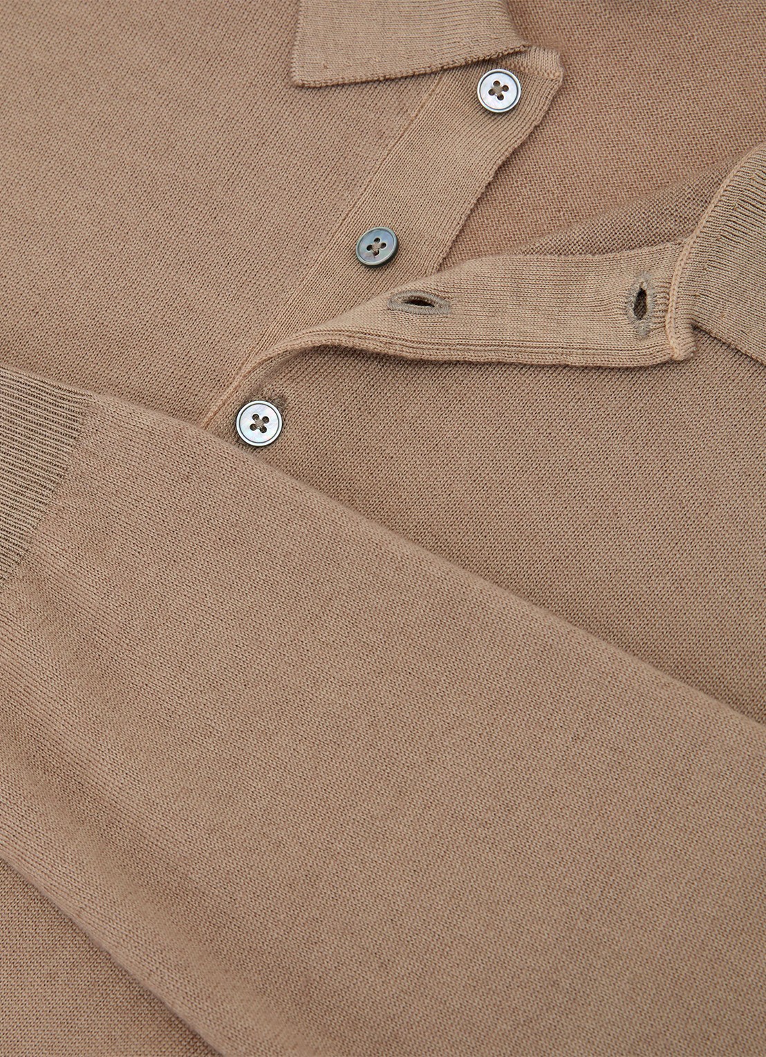 Reiss Jay regular fit polo met structuur - detail 6 taupe brown / bruin