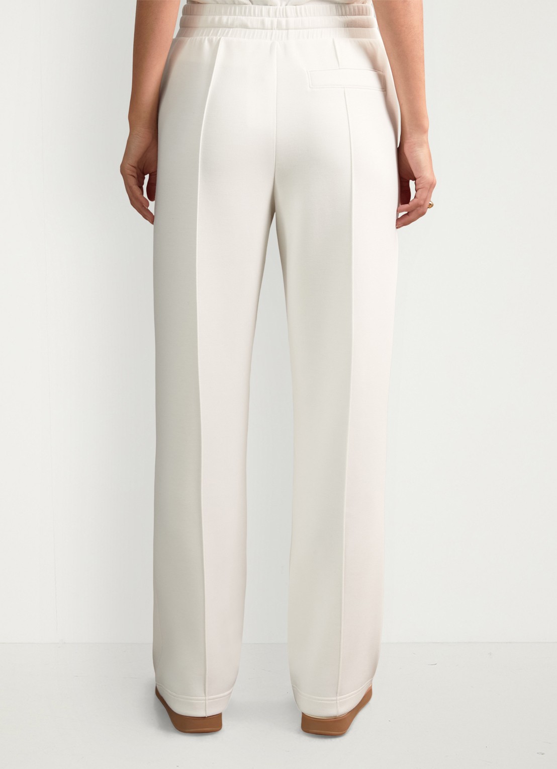 Reiss Jemma high waist straight fit joggingbroek met steekzakken - achterkant 9 wit