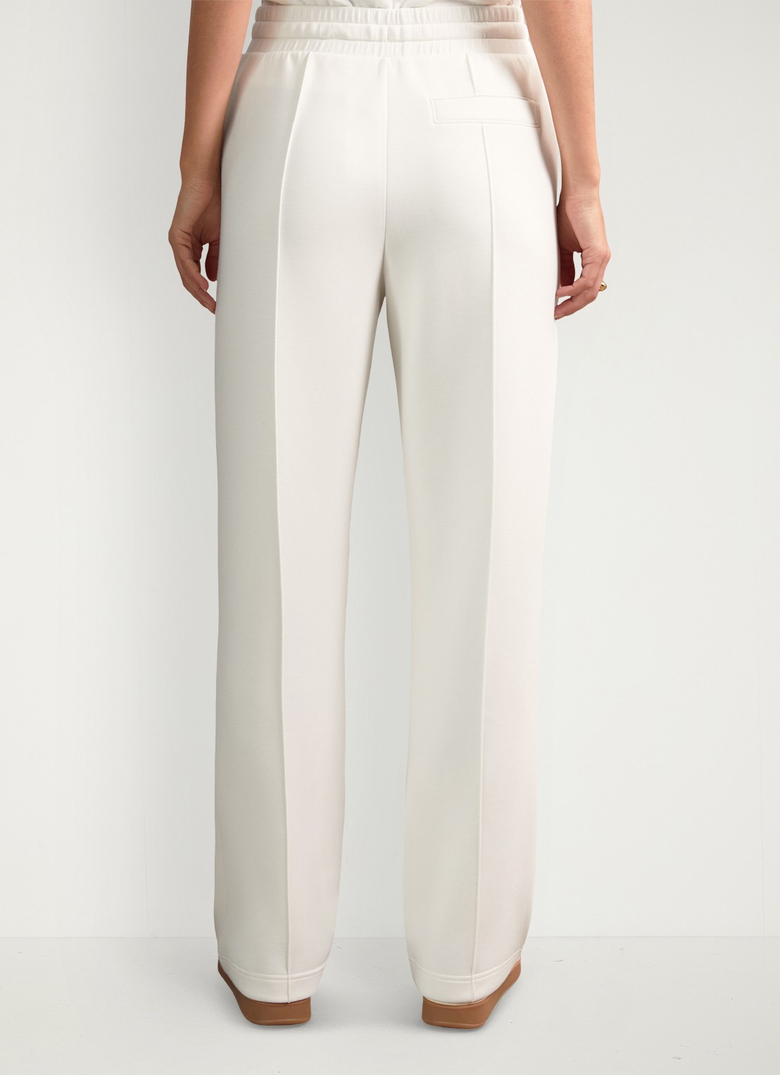 Reiss Jemma high waist straight fit joggingbroek met steekzakken - achterkant 10 wit