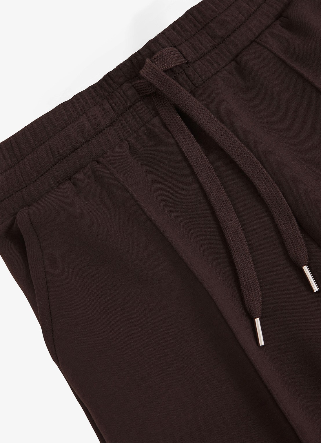 Reiss Jemma high waist straight fit joggingbroek met steekzakken - detail 7 chocoladebruin