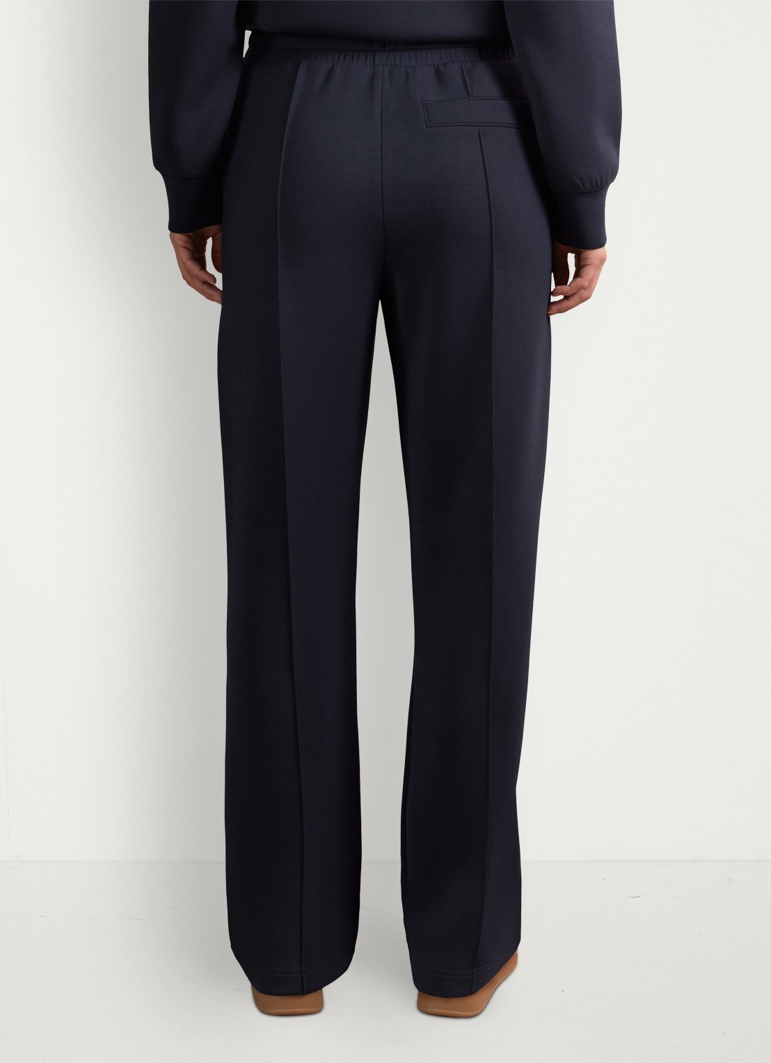 Reiss Jemma high waist straight fit joggingbroek met steekzakken - achterkant 4 donkerblauw