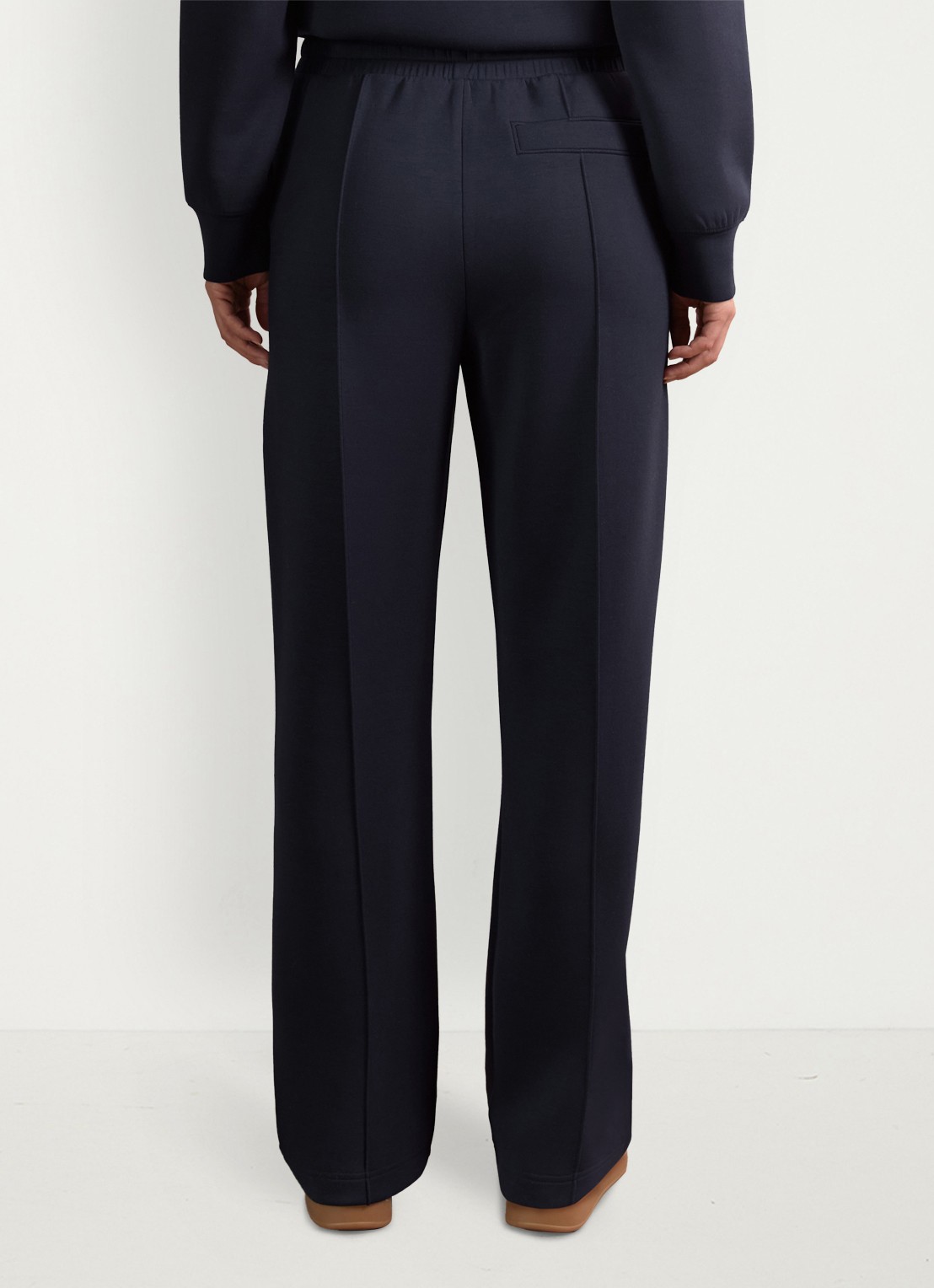 Reiss Jemma high waist straight fit joggingbroek met steekzakken - achterkant 5 donkerblauw