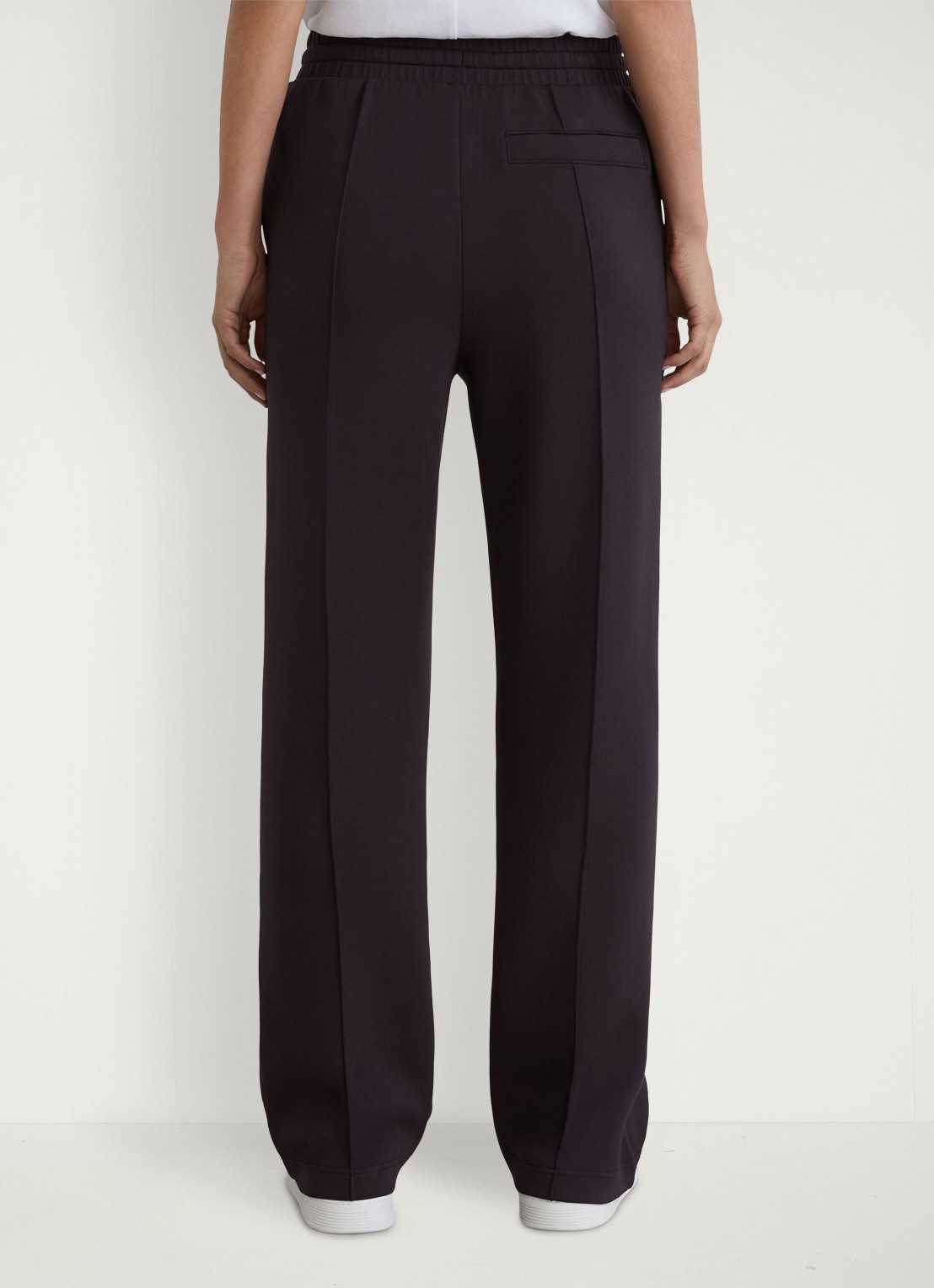 Reiss Jemma high waist straight fit joggingbroek met steekzakken - achterkant 5 aubergine
