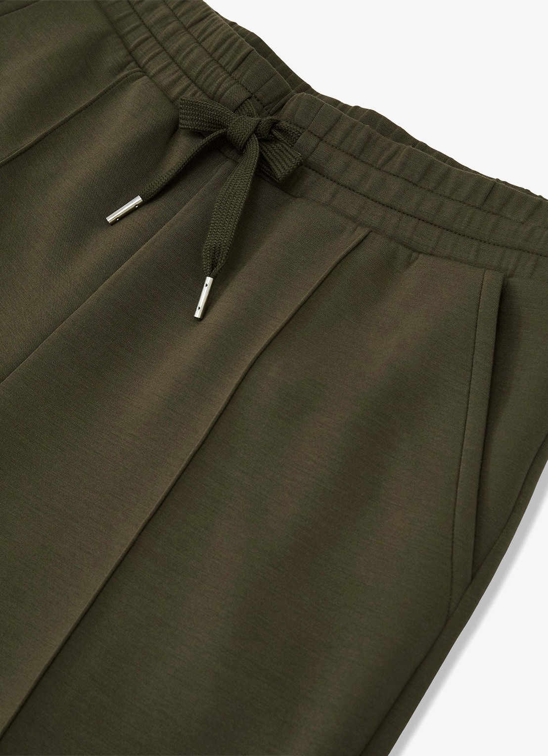 Reiss Jemma high waist wide fit joggingbroek met steekzakken - detail 6 olijfgroen