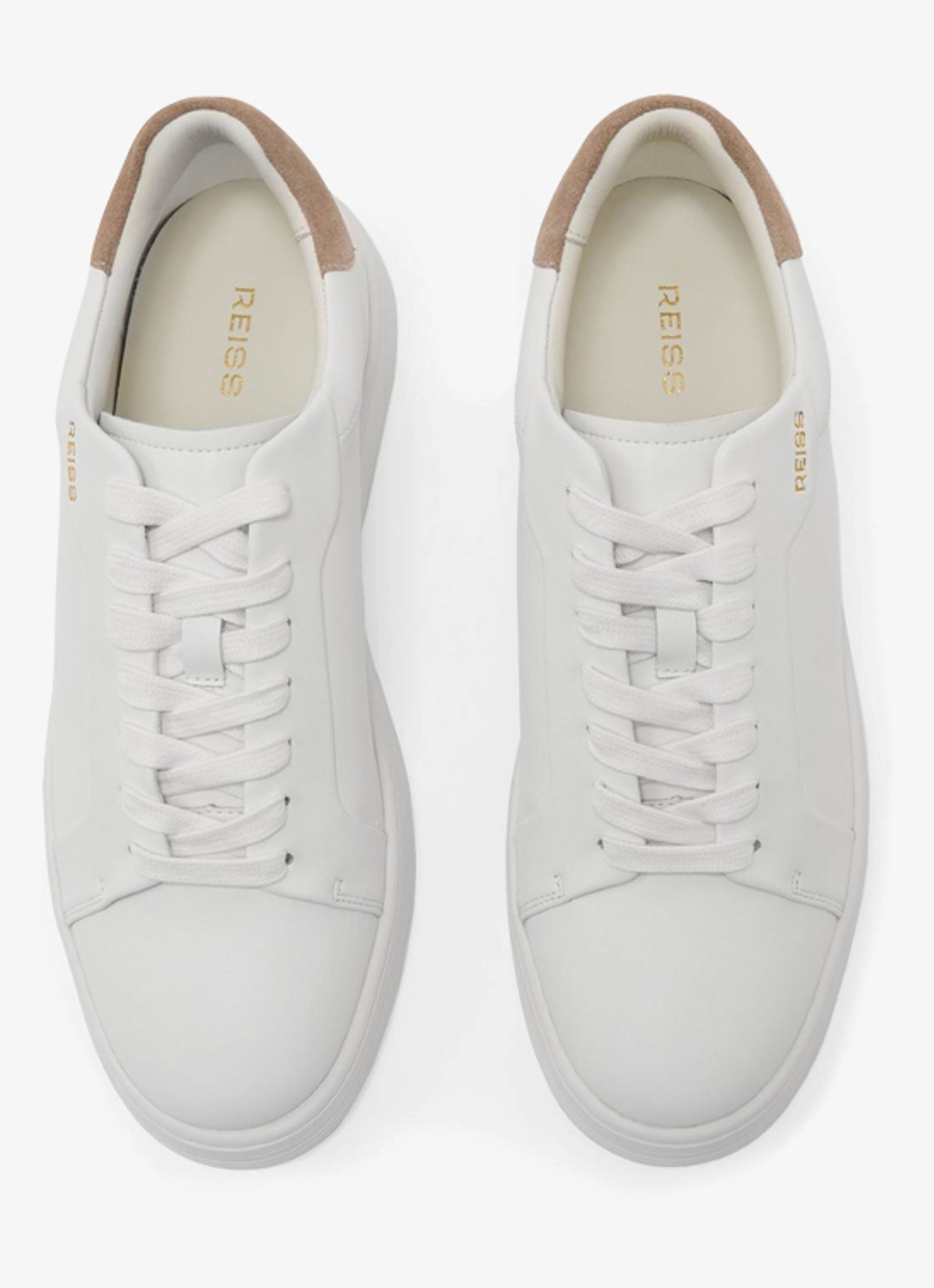 Reiss Jessie sneaker van leer - detail 2 wit