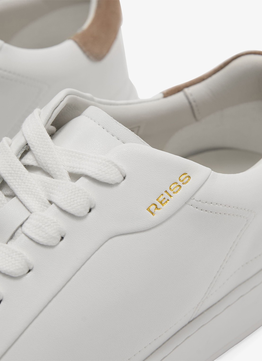 Reiss Jessie sneaker van leer - detail 3 wit
