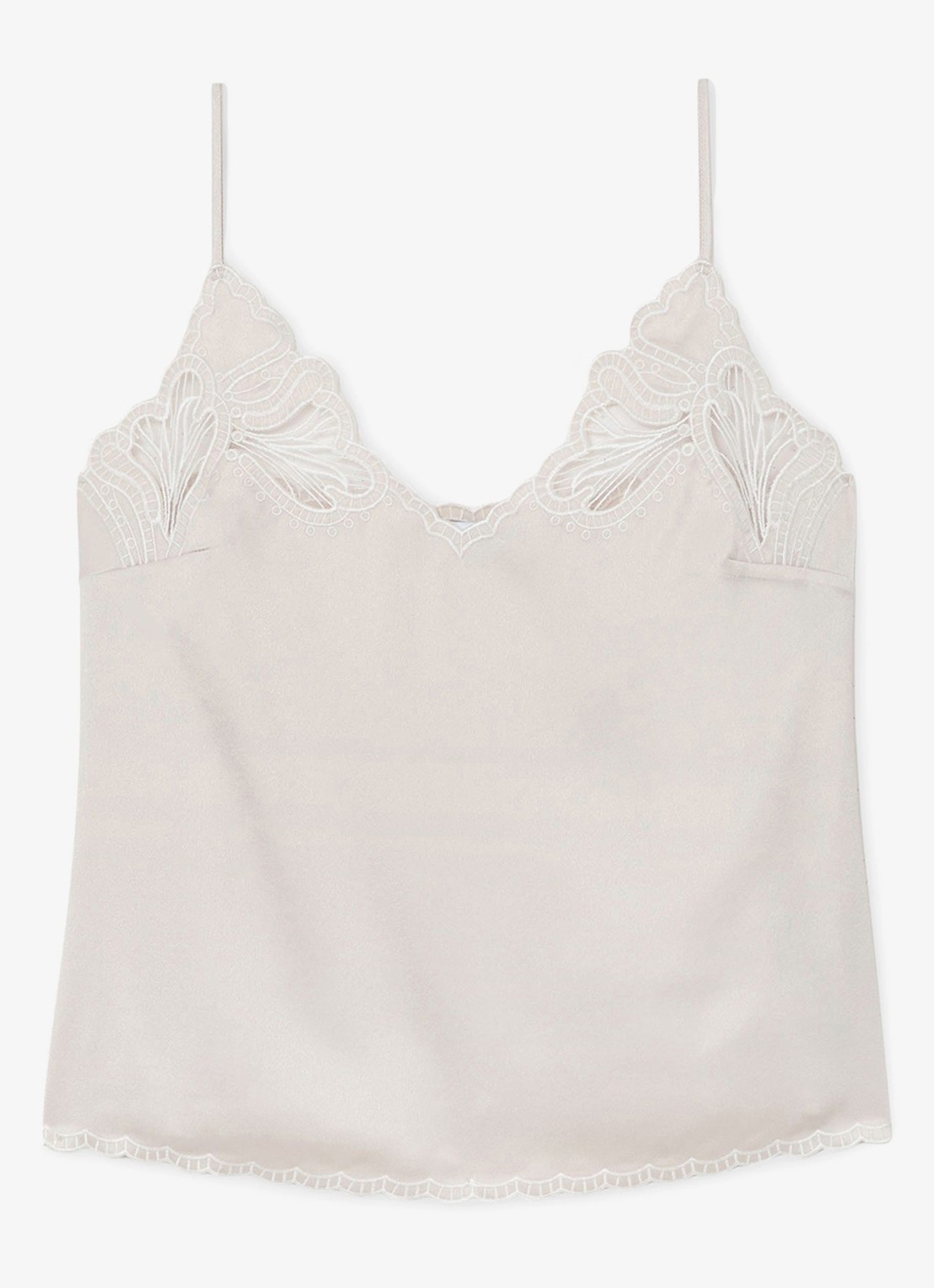 Reiss Joanie top met broderie - voorkant 2 neutral / beige
