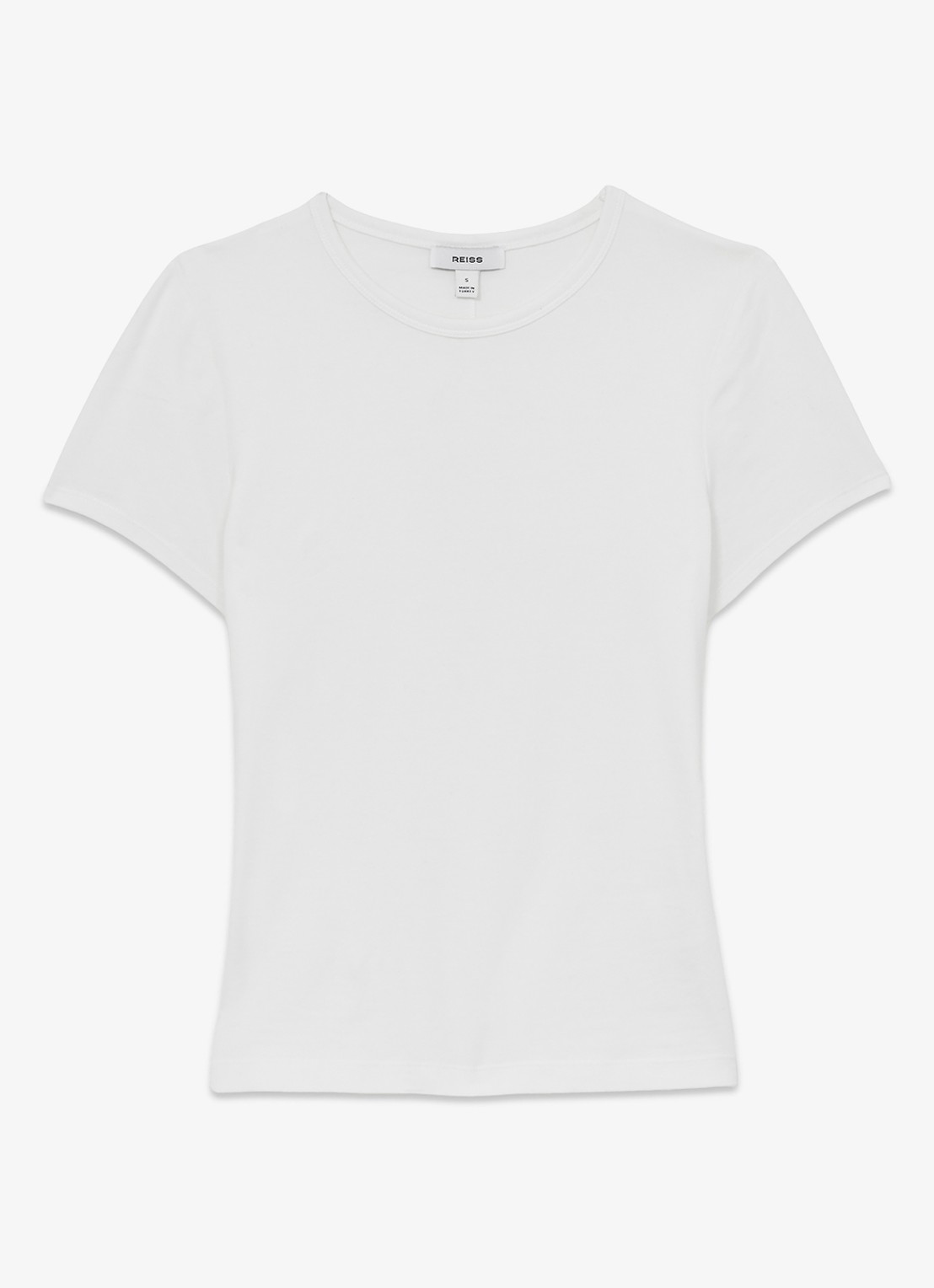 Reiss Jolie T-shirt met stretch - voorkant 2 wit