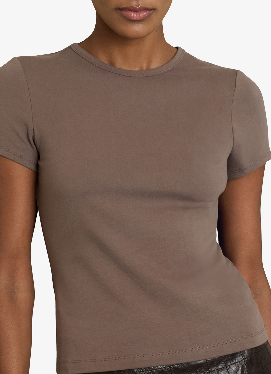 Reiss Jolie T-shirt met stretch - detail 2 zand
