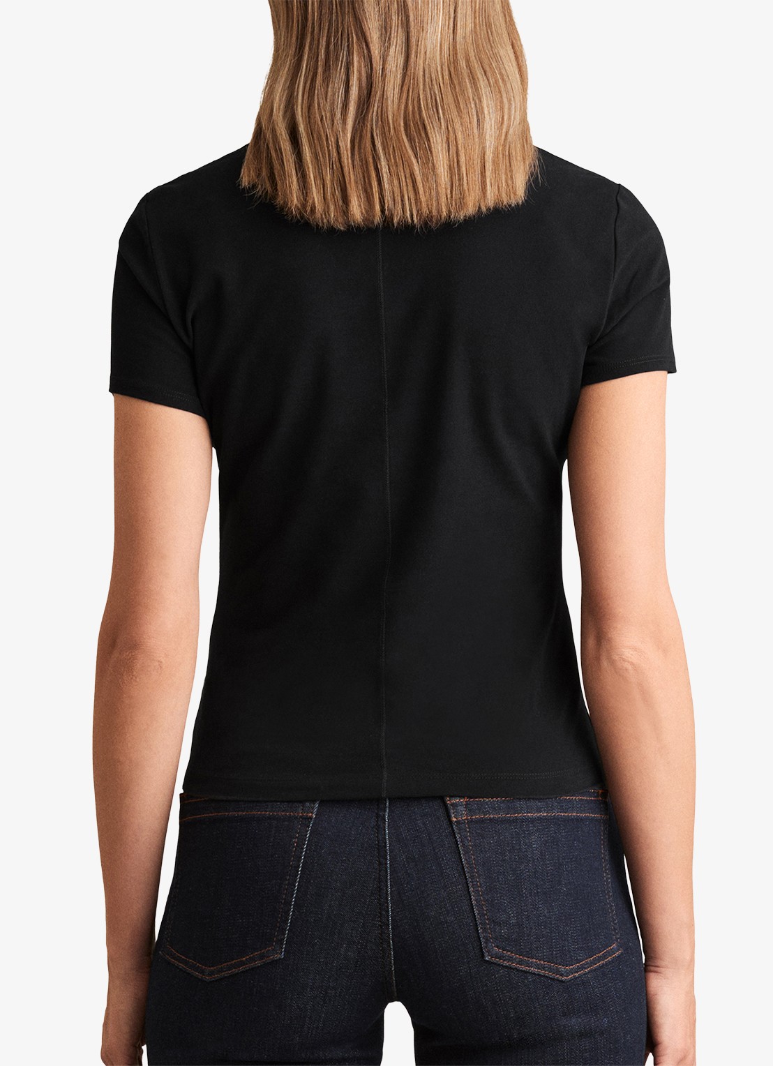 Reiss Jolie T-shirt met stretch - achterkant zwart