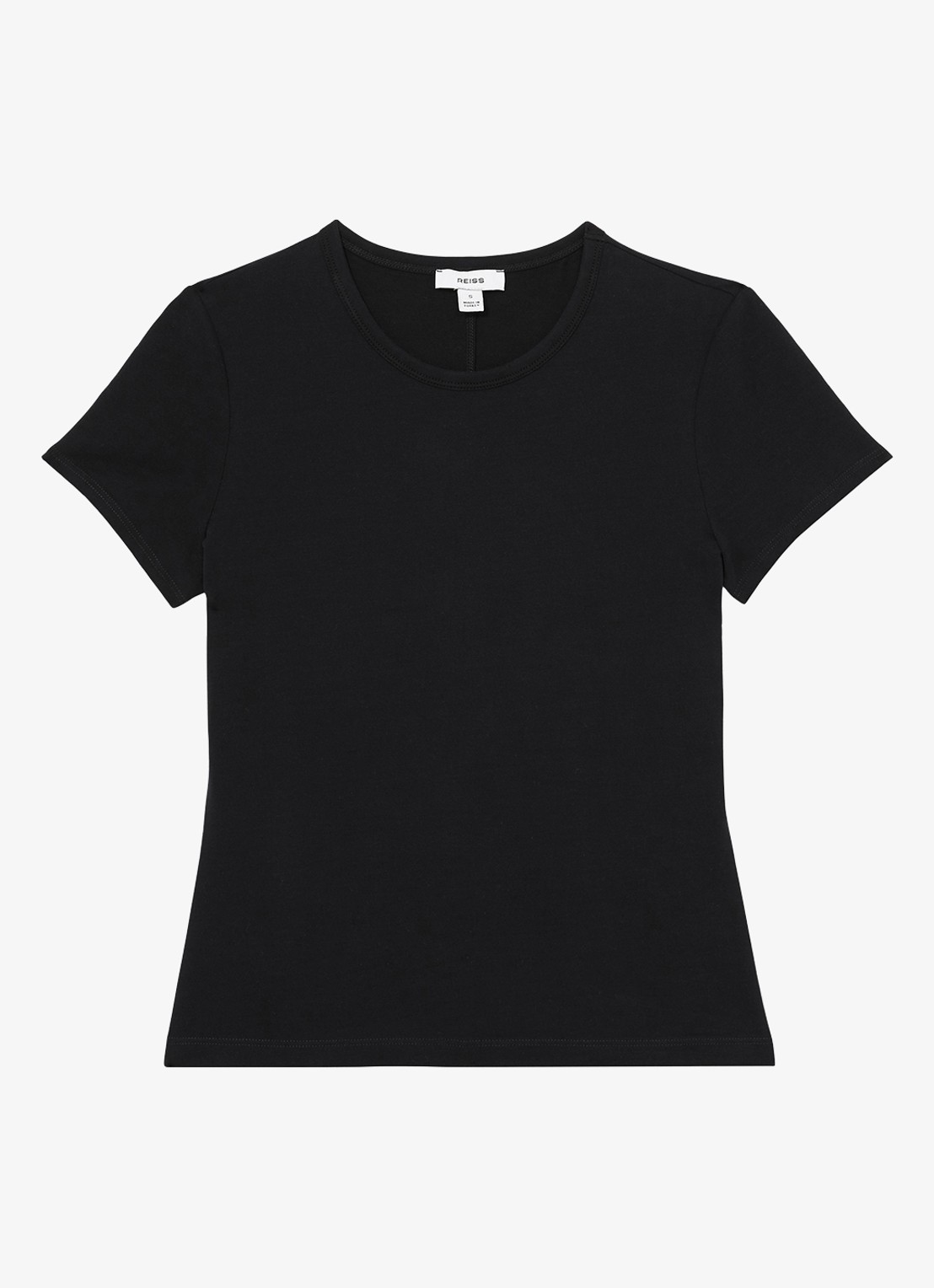 Reiss Jolie T-shirt met stretch - voorkant 2 zwart