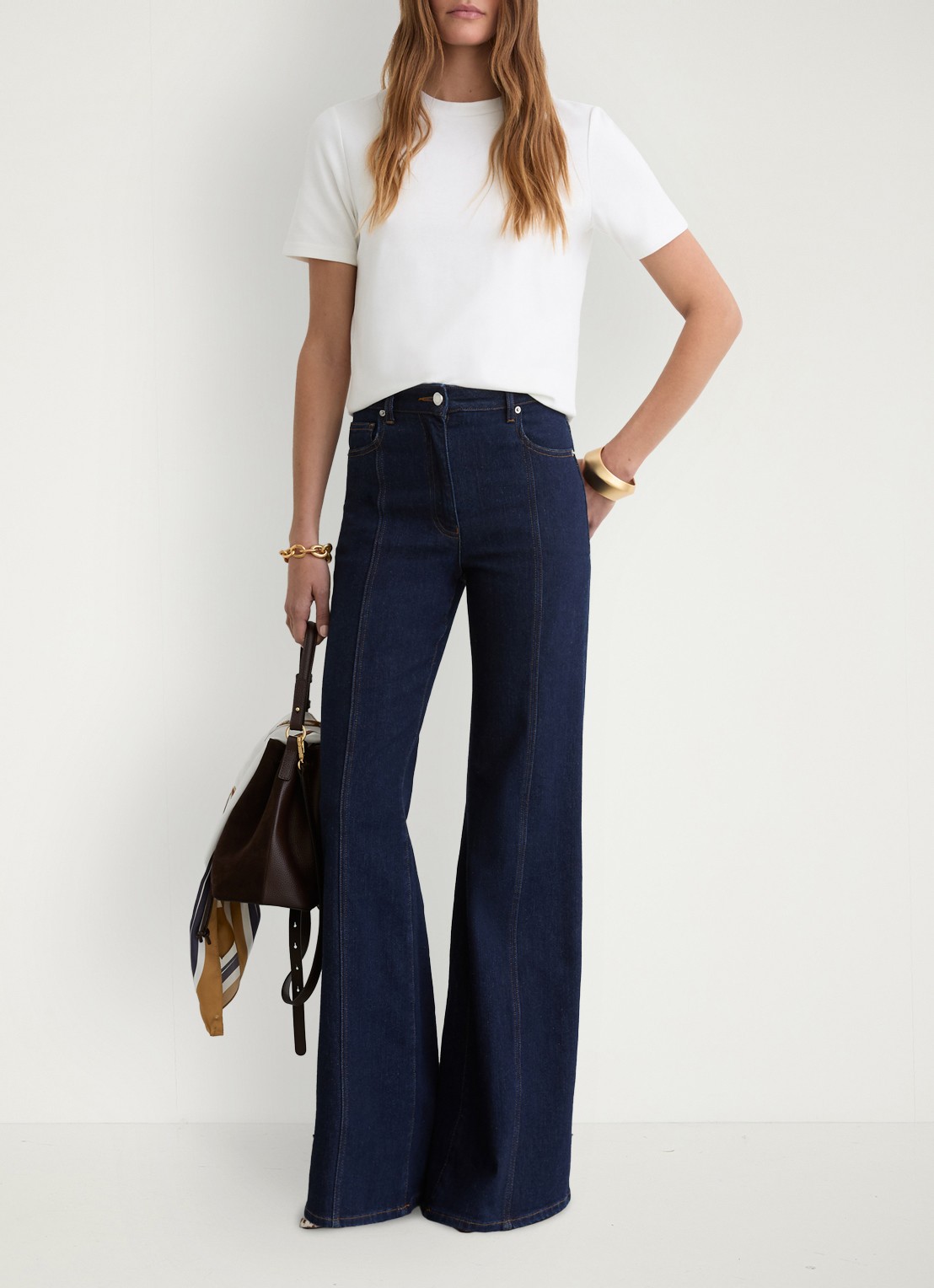 Reiss Josie T-shirt met ronde hals - voorkant 3 wit