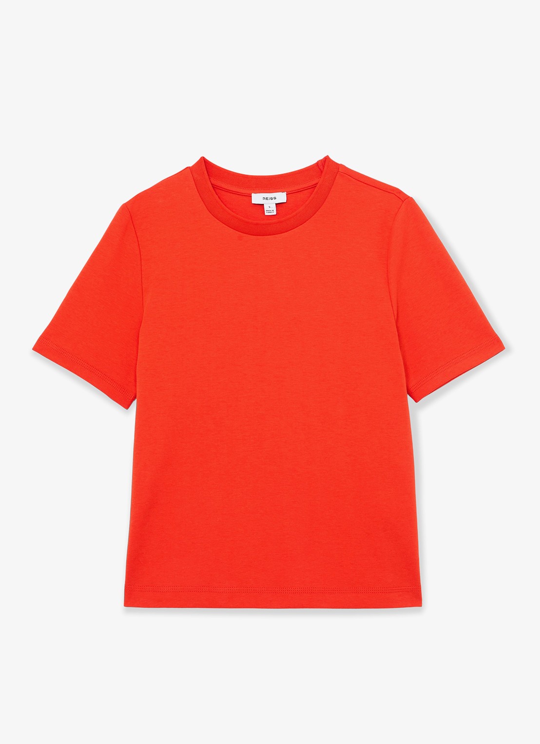 Reiss Josie T-shirt met ronde hals - voorkant rood