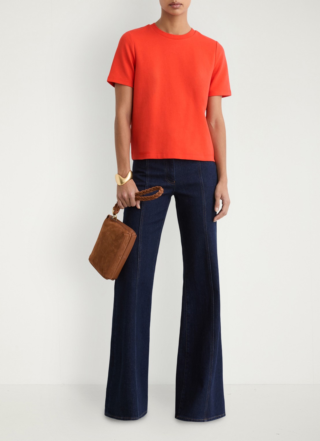 Reiss Josie T-shirt met ronde hals - voorkant 2 rood