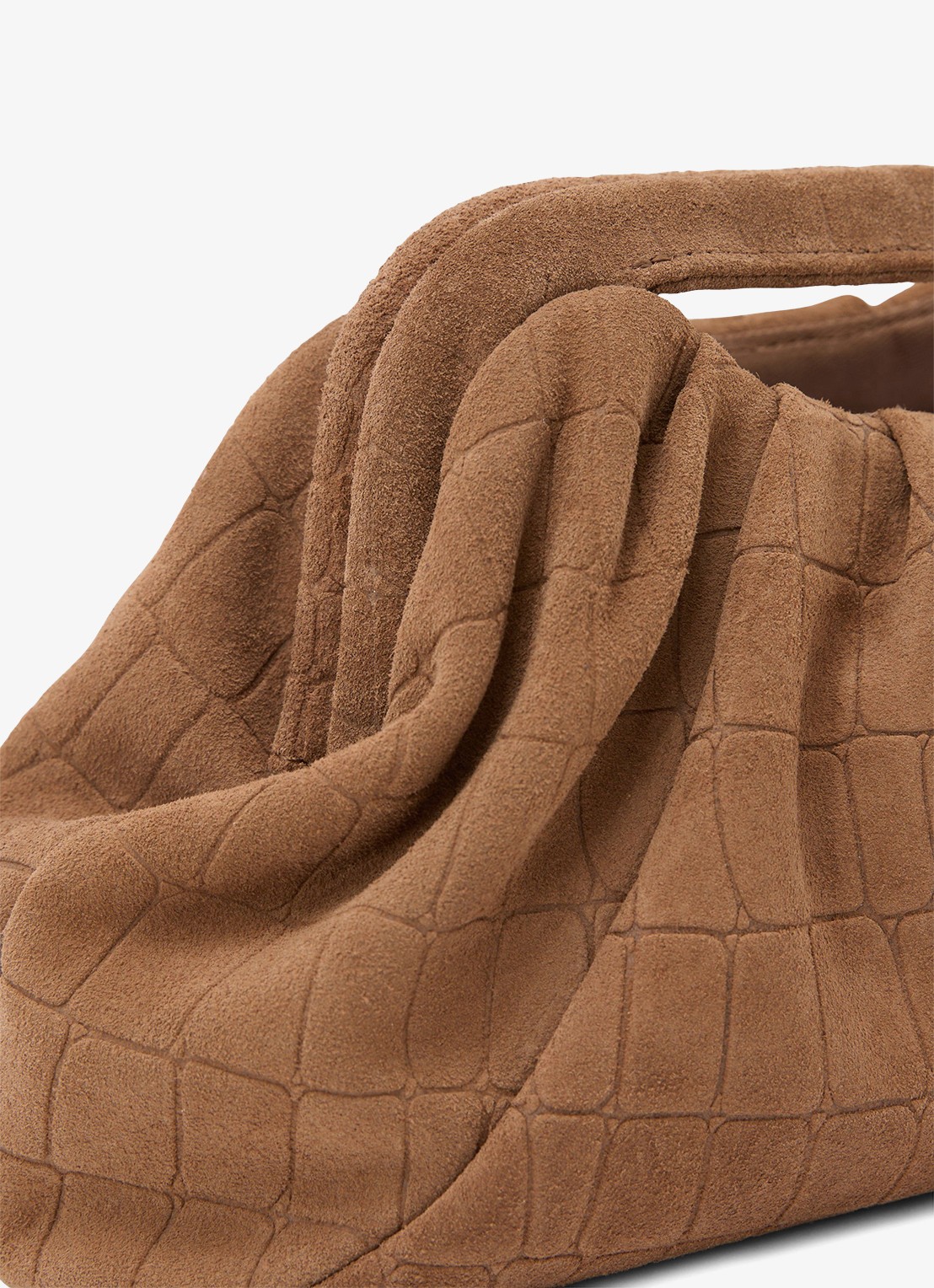 Reiss June clutch van suède - detail 6 bruin