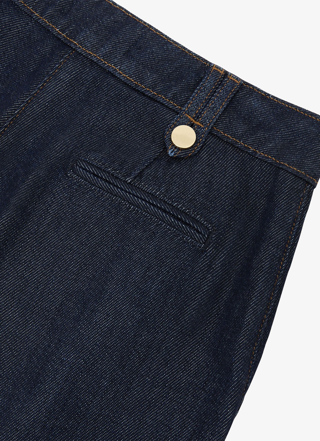 Reiss Kaia mid waist wide fit pantalon met steekzakken - detail 5 indigo