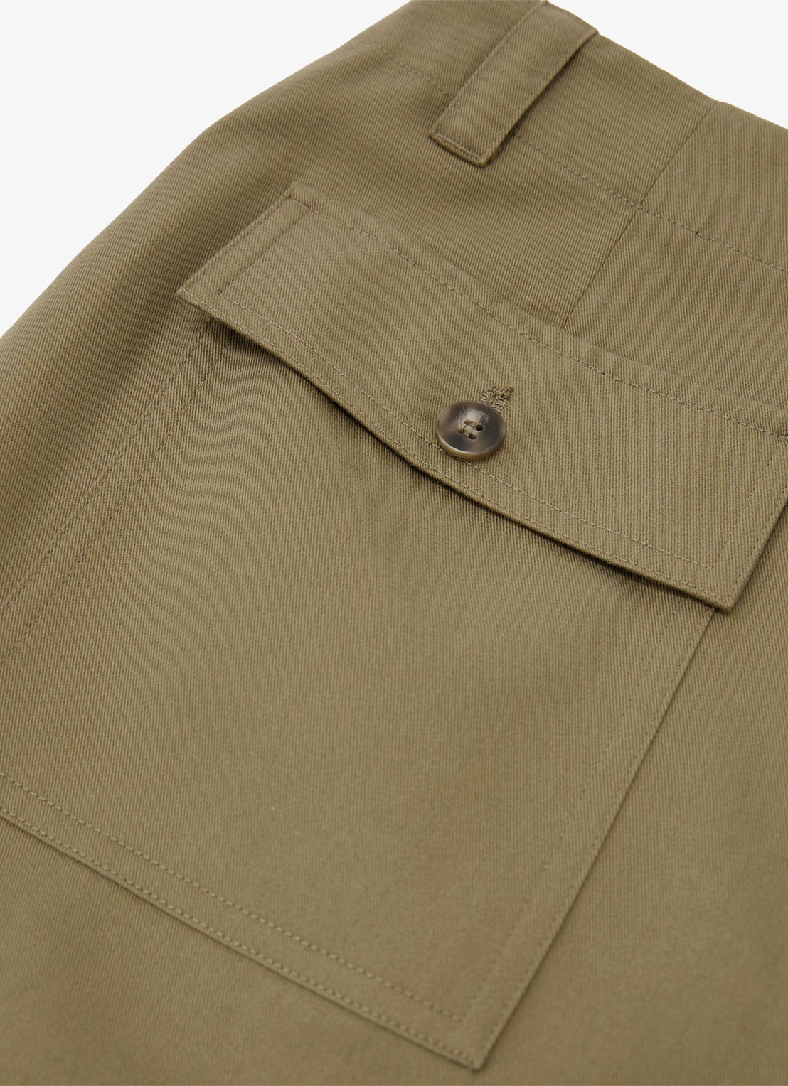 Reiss Kasia high waist tapered fit pantalon in lyocellblend - detail 6 khaki green / groen