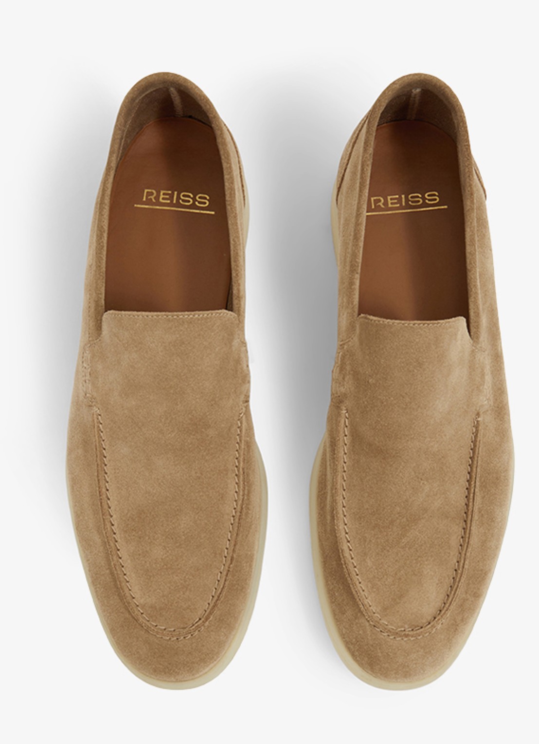 Reiss Kason loafer van suède - detail 3 beige