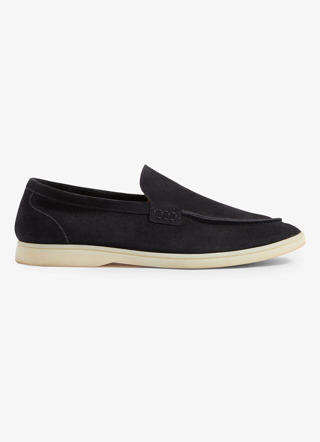 Reiss Kason loafer van suède - achterkant 4 navy / blauw