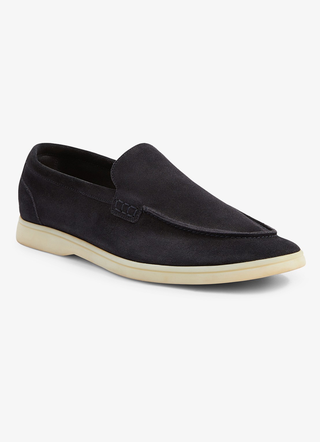 Reiss Kason loafer van suède - detail 2 navy / blauw