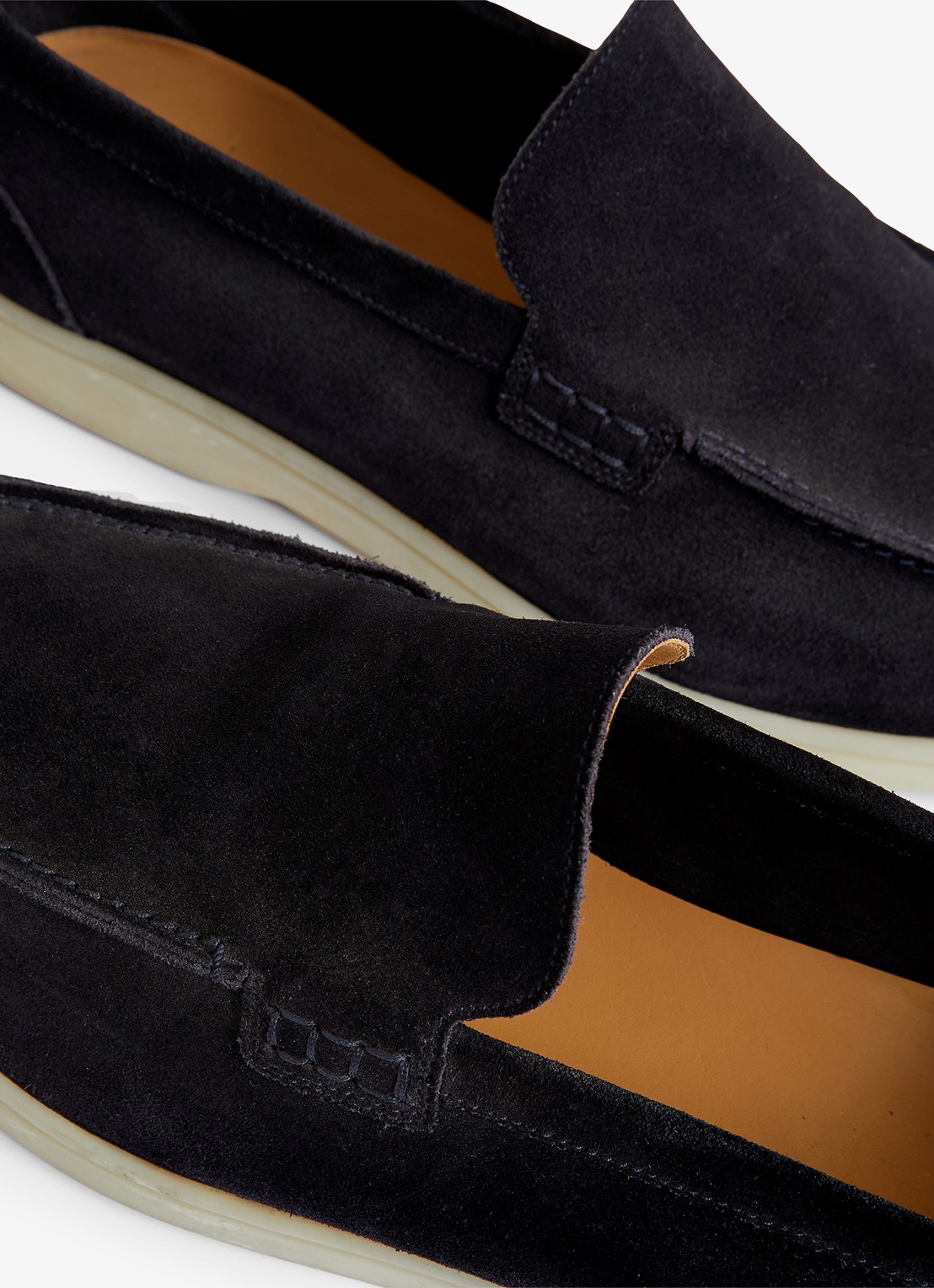 Reiss Kason loafers van suède - detail 4 navy / blauw