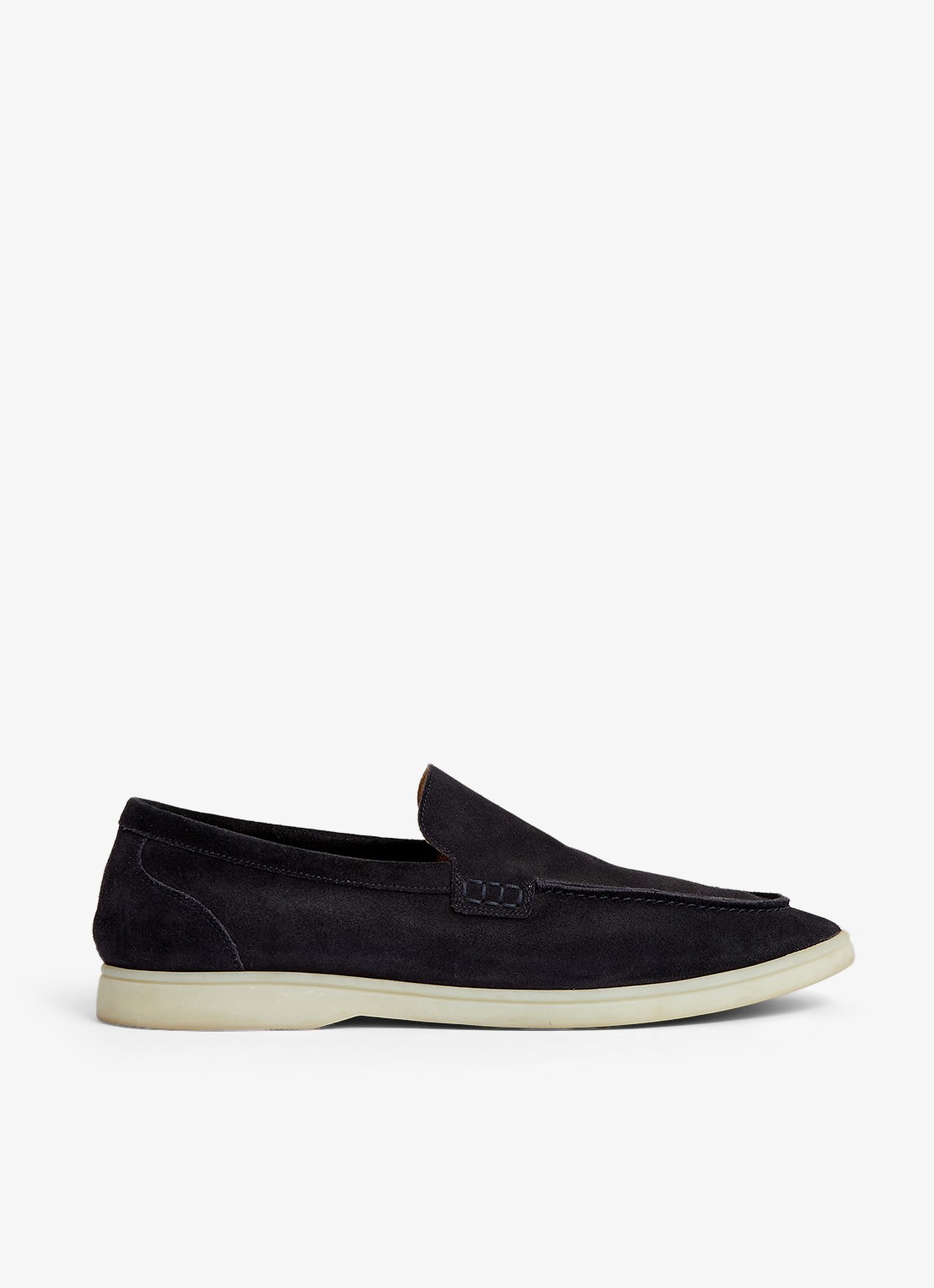 Reiss Kason loafers van suède - voorkant navy / blauw