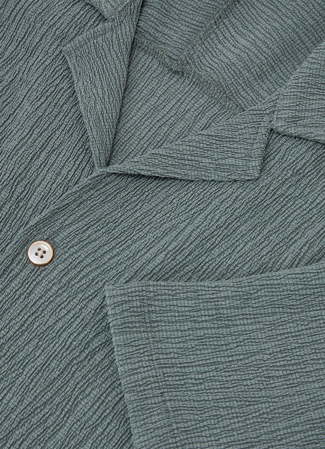 Reiss Knox regular fit overhemd met structuur - detail 6 dark sage / groen