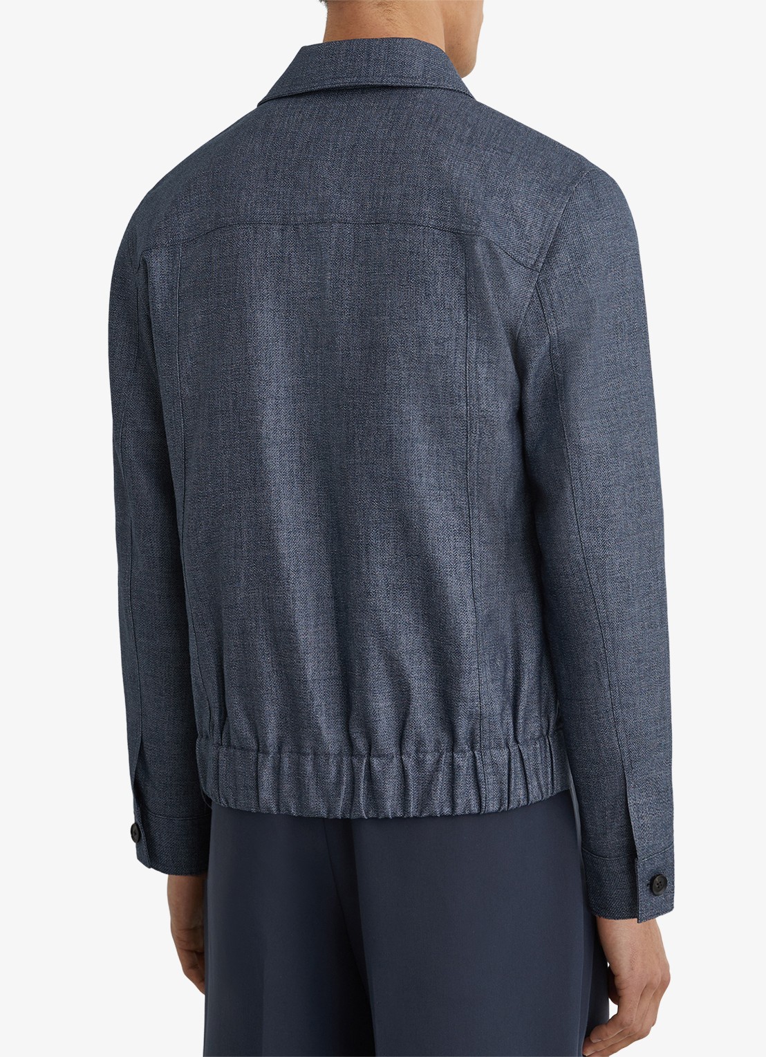 Reiss Lagos jack met klepzakken - achterkant 6 airforce blue / blauw