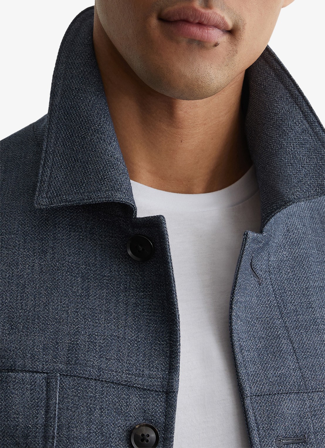 Reiss Lagos jack met klepzakken - detail 4 airforce blue / blauw