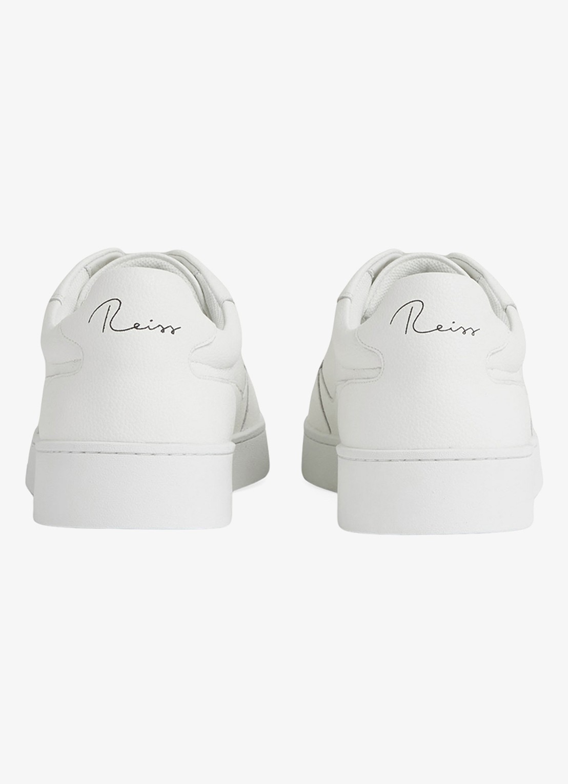 Reiss Lane sneaker van leer - achterkant 2 white / wit