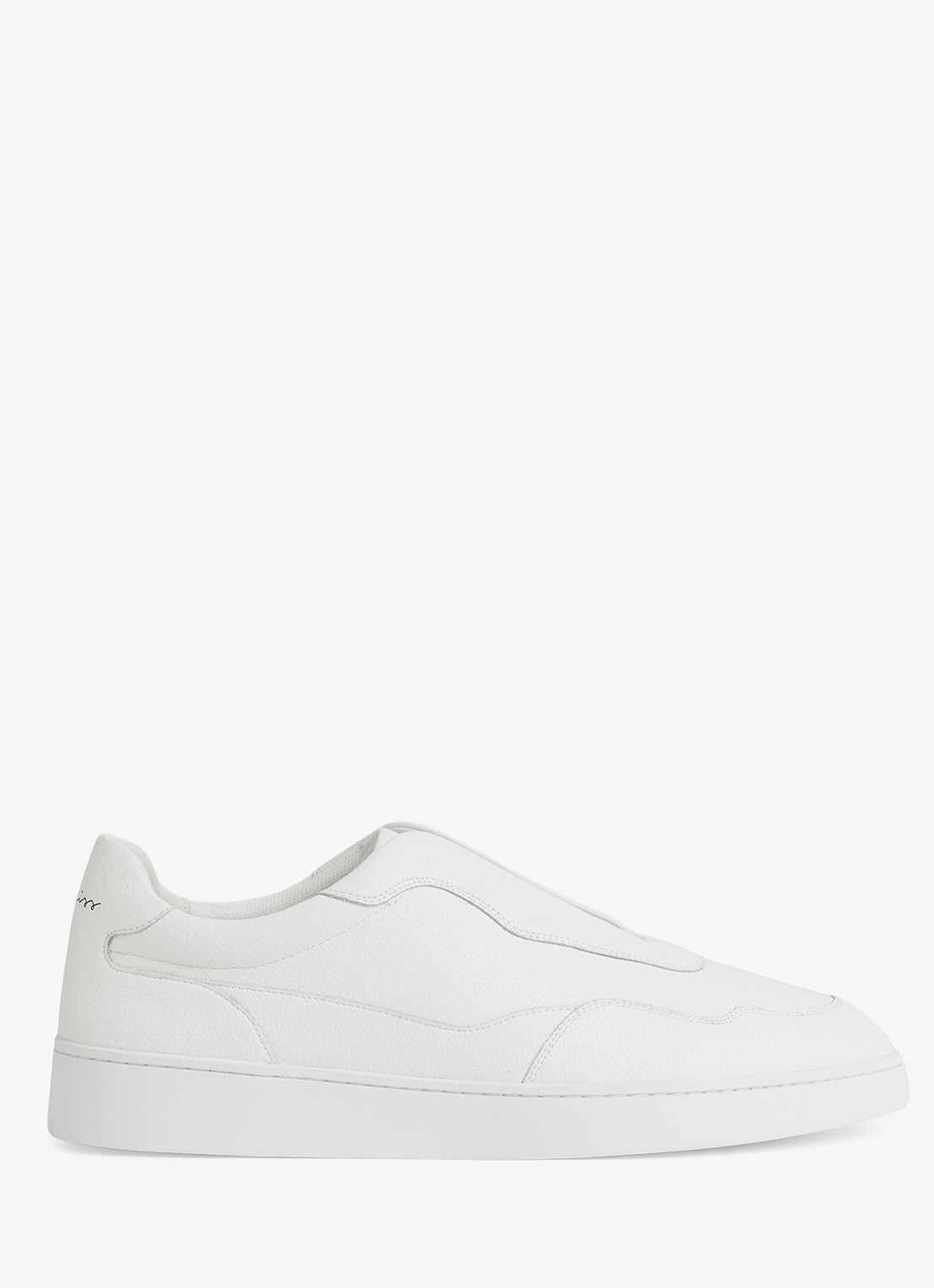 Reiss Lane sneaker van leer - voorkant white / wit