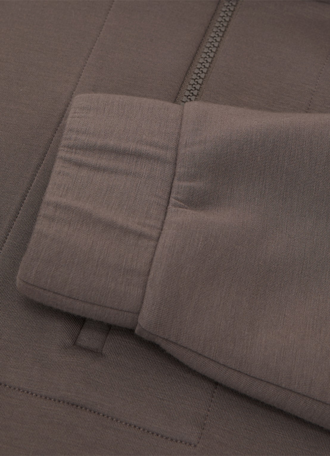 Reiss Laney sweater met halve rits - detail 6 bruin