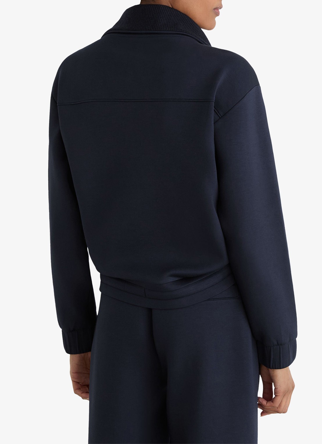 Reiss Laney sweater met halve rits - achterkant 6 donkerblauw