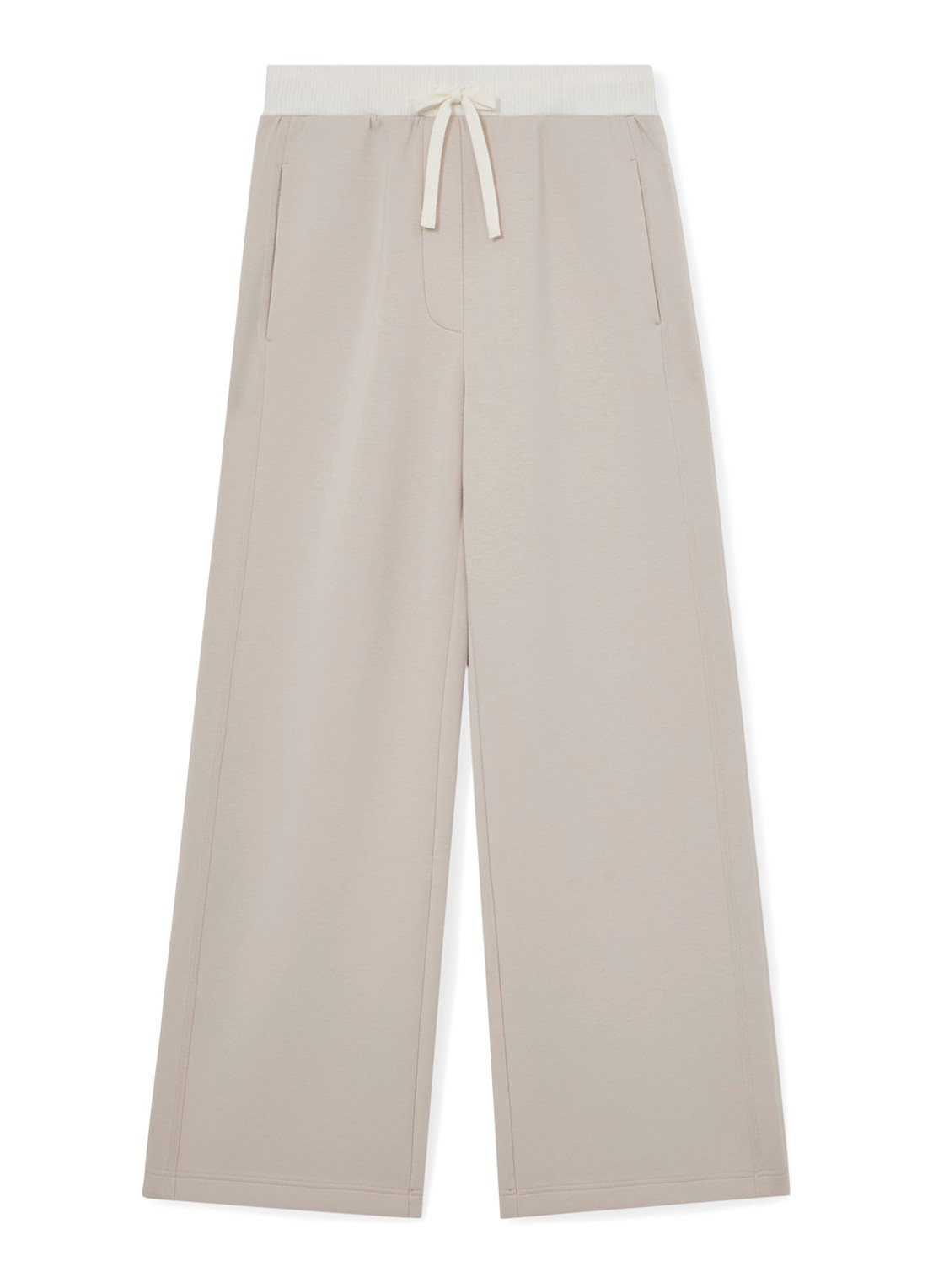 Reiss Laney wide fit joggingsbroek met steekzakken - voorkant 2 beige