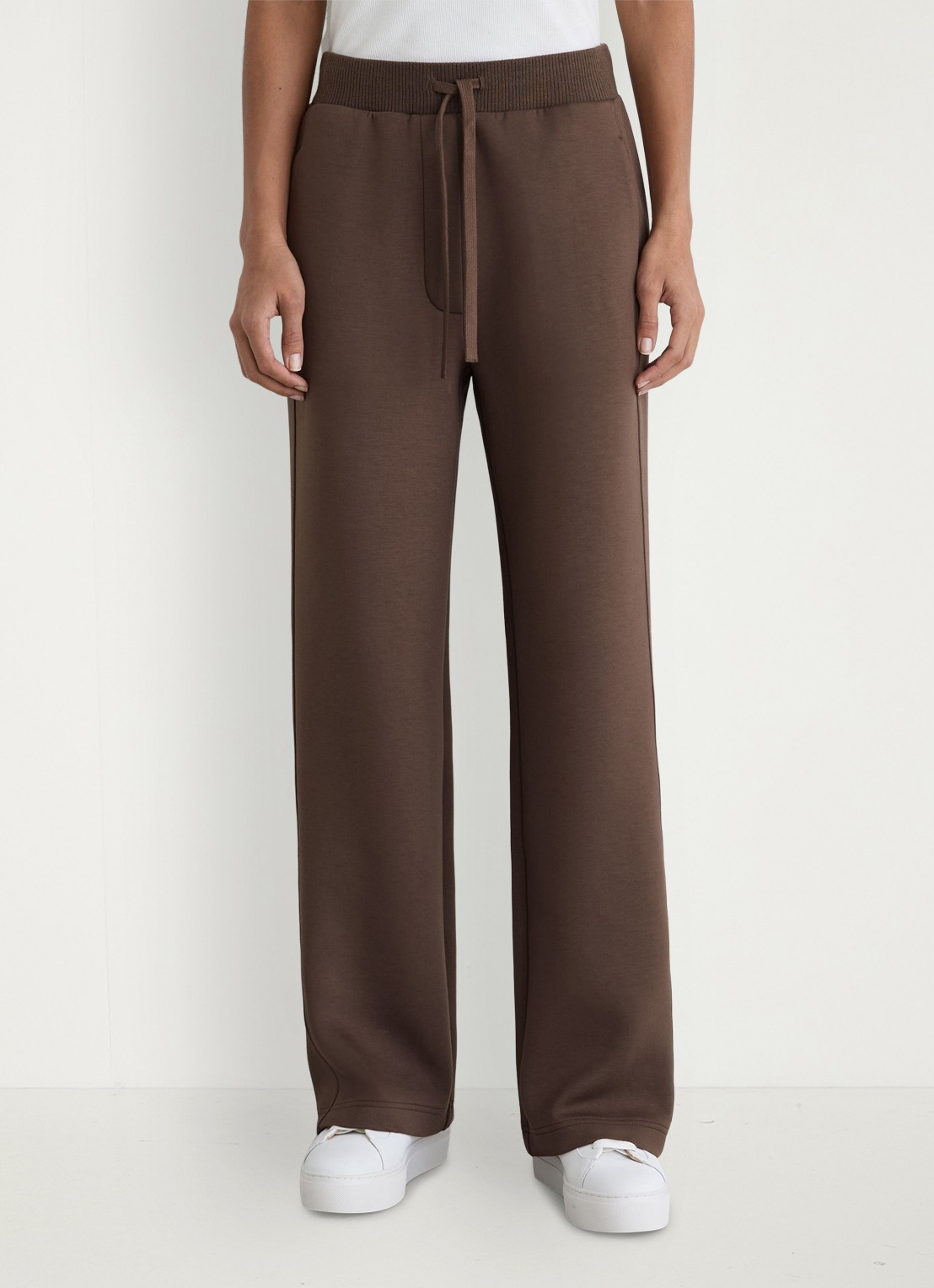 Reiss Laney wide fit joggingsbroek met steekzakken - detail 3 donkerbruin