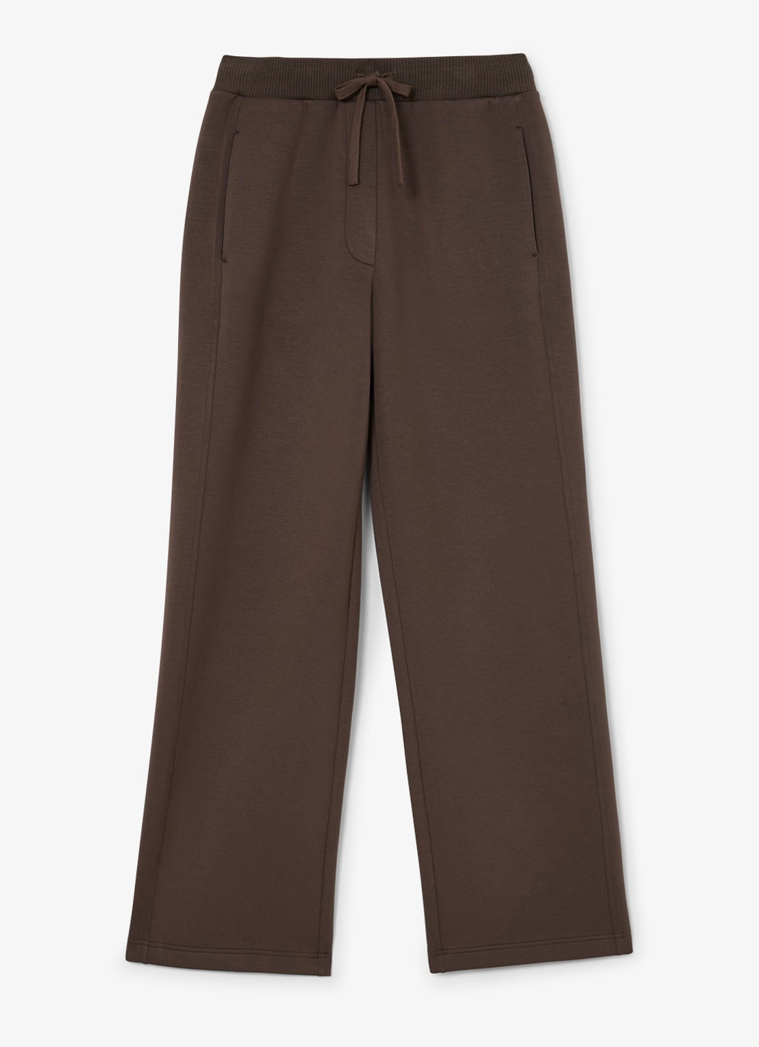 Reiss Laney wide fit joggingsbroek met steekzakken - voorkant 6 donkerbruin