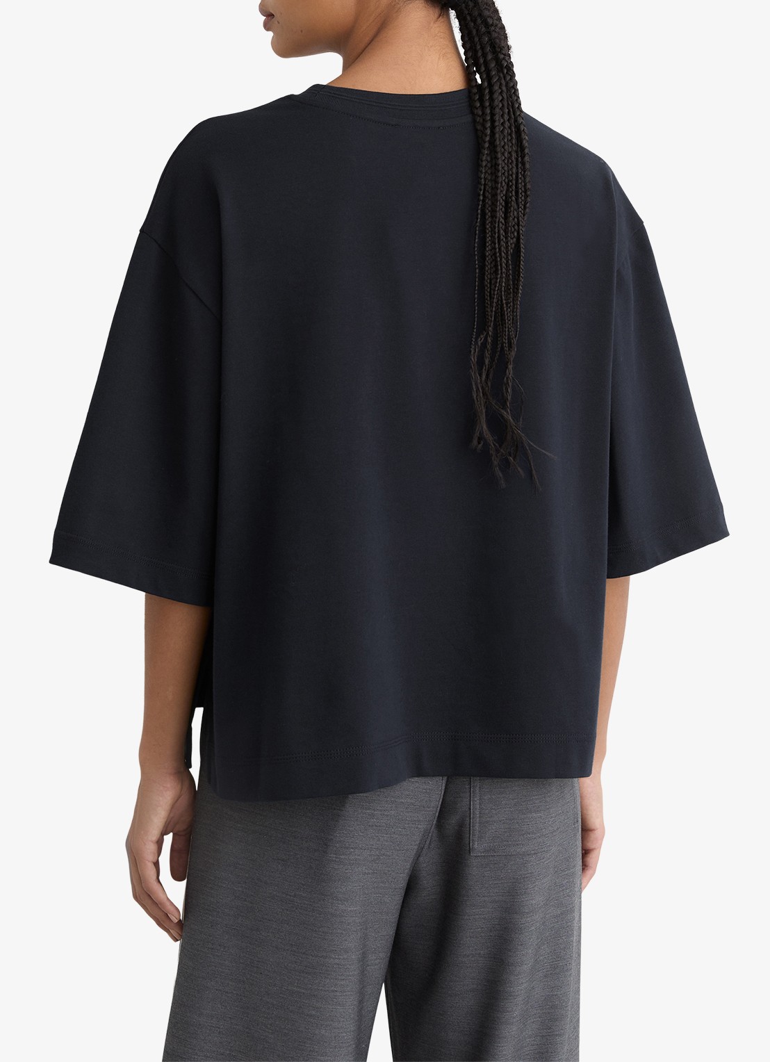 Reiss Lara oversized T-shirt  - achterkant 3 donkerblauw