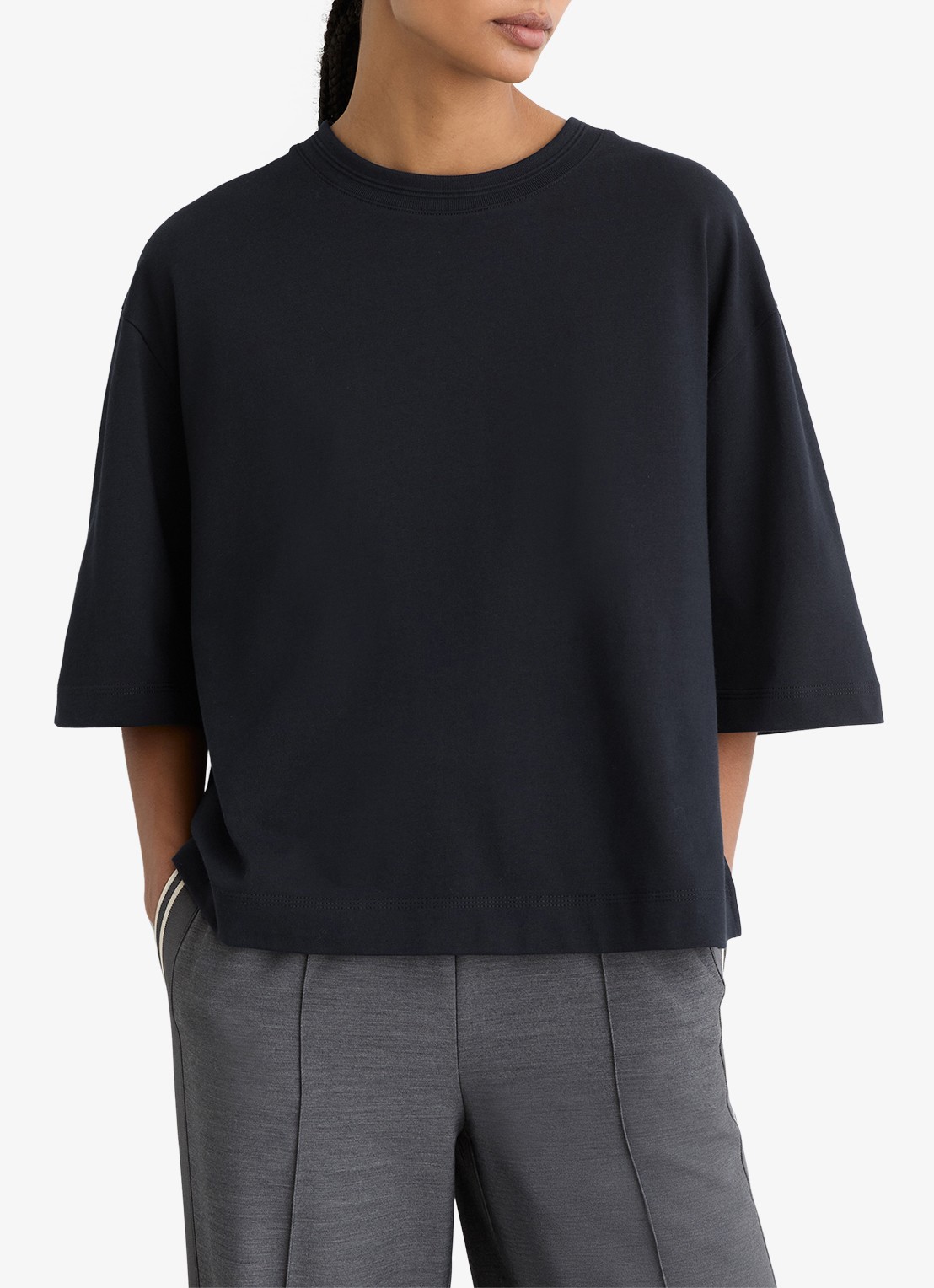 Reiss Lara oversized T-shirt  - detail 4 donkerblauw